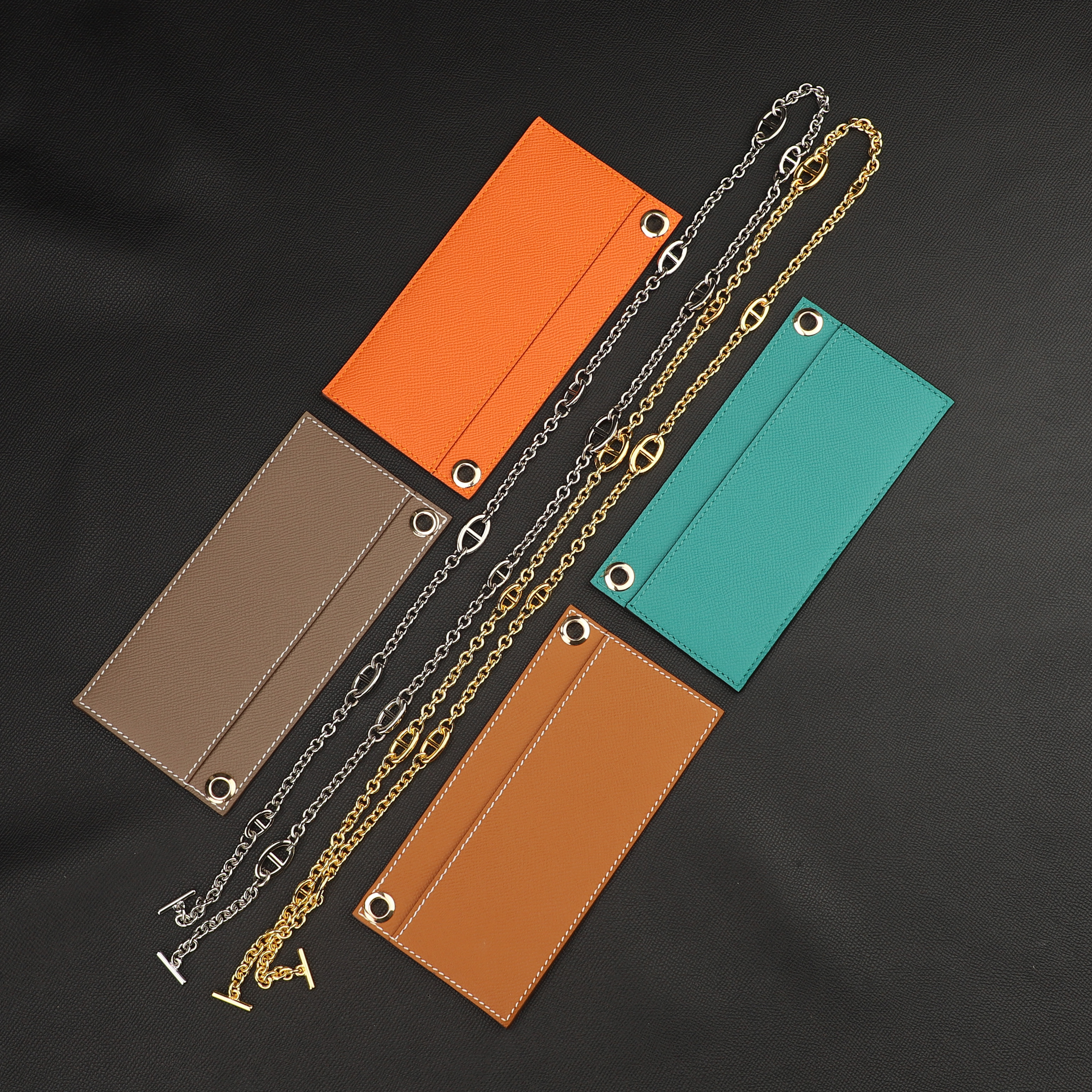 Customized The Epsom Leather insert with chain strap for Long Kelly Wallet and Constance long wallet transformation shoulder strap