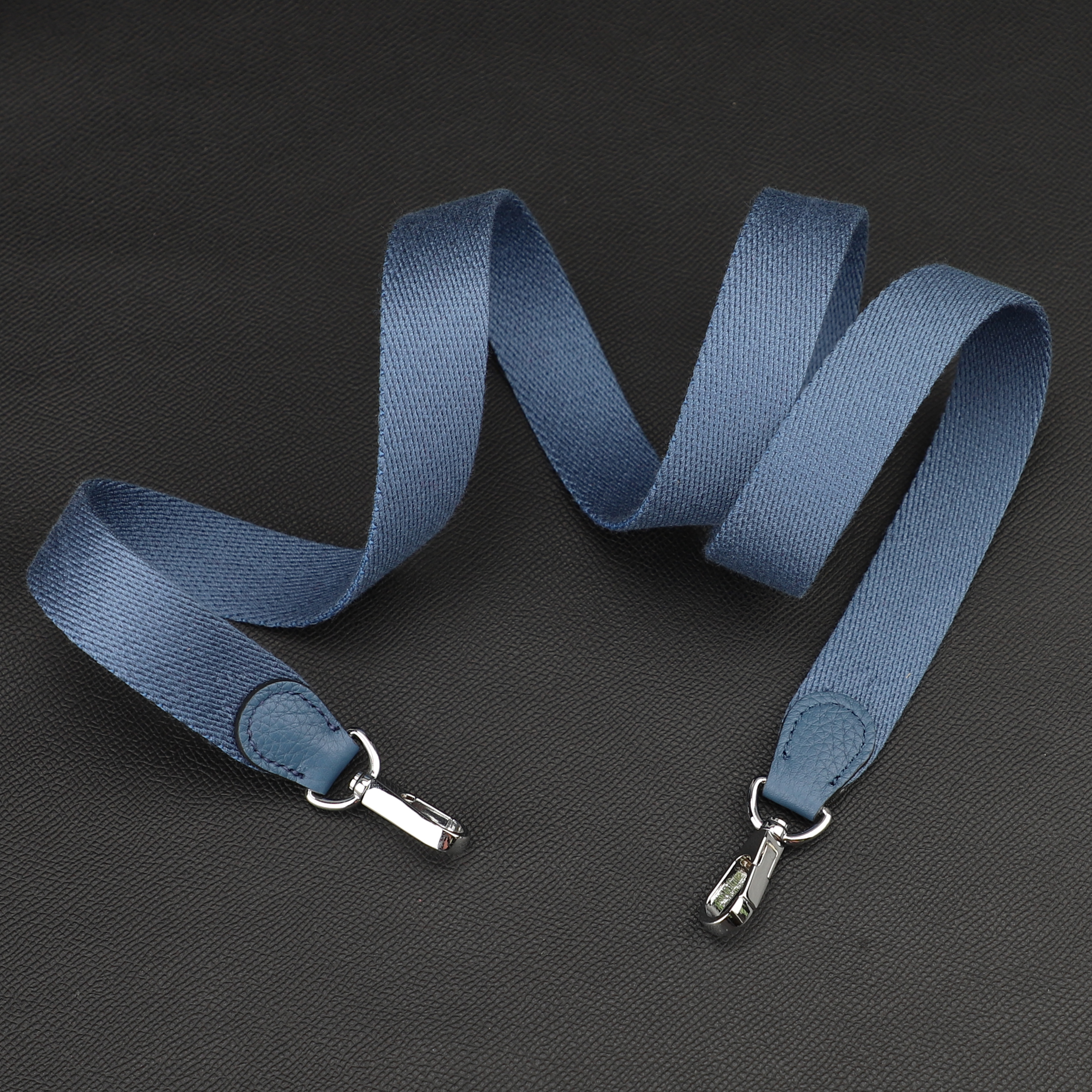 Handmade The 1“ Pure Cotton fabric and Togo leather shoulder strap for Evelyne bag,Crossbody strap for Evelyne bag