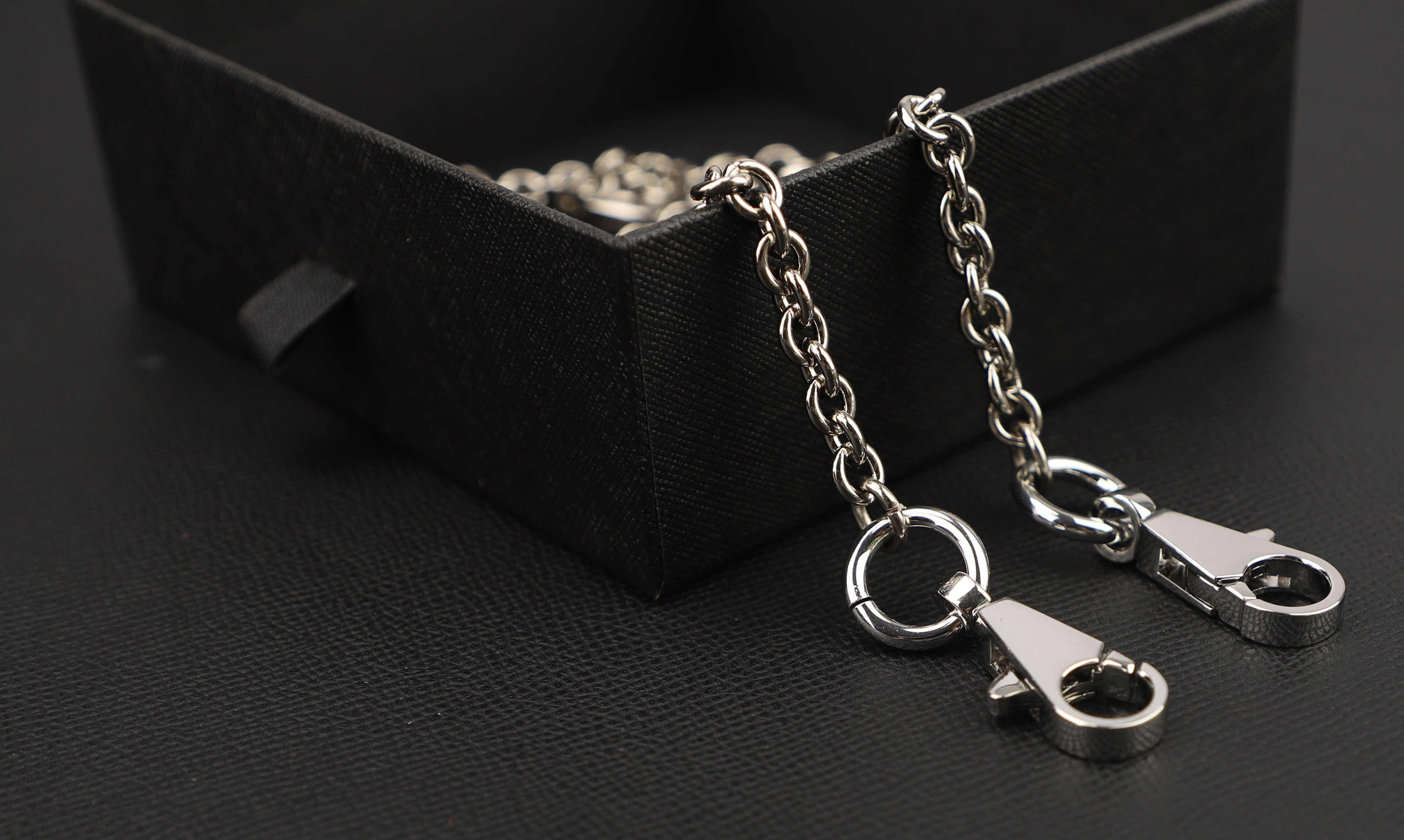 Chain Long Shoulder Strap Sterling Silver and Gold color with Kelly Clasps For Brand Bag