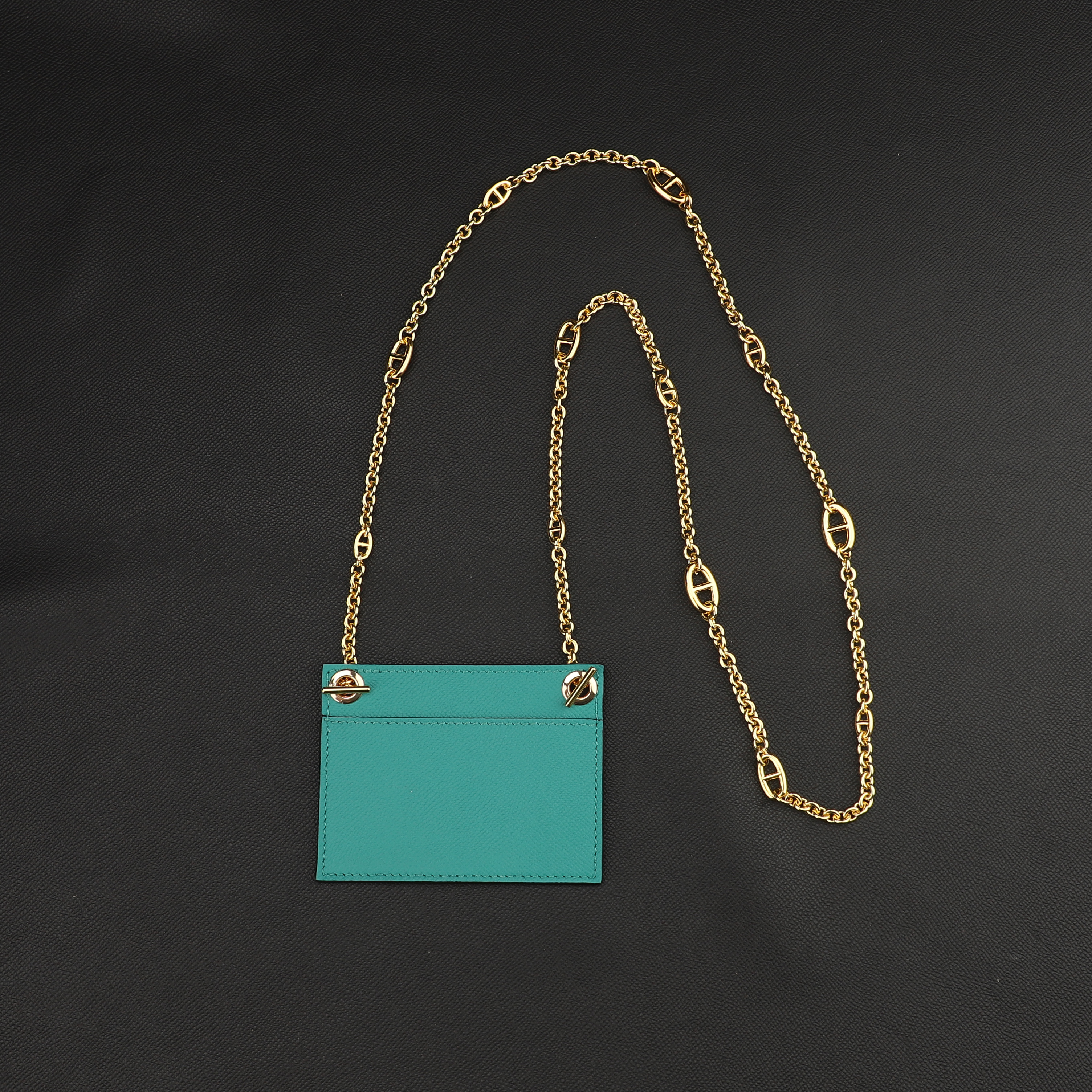 Design Insert Card And Chain Strap For Constance compact Wallet,The Epsome Leather shoulder strap for Constance compact Wallet