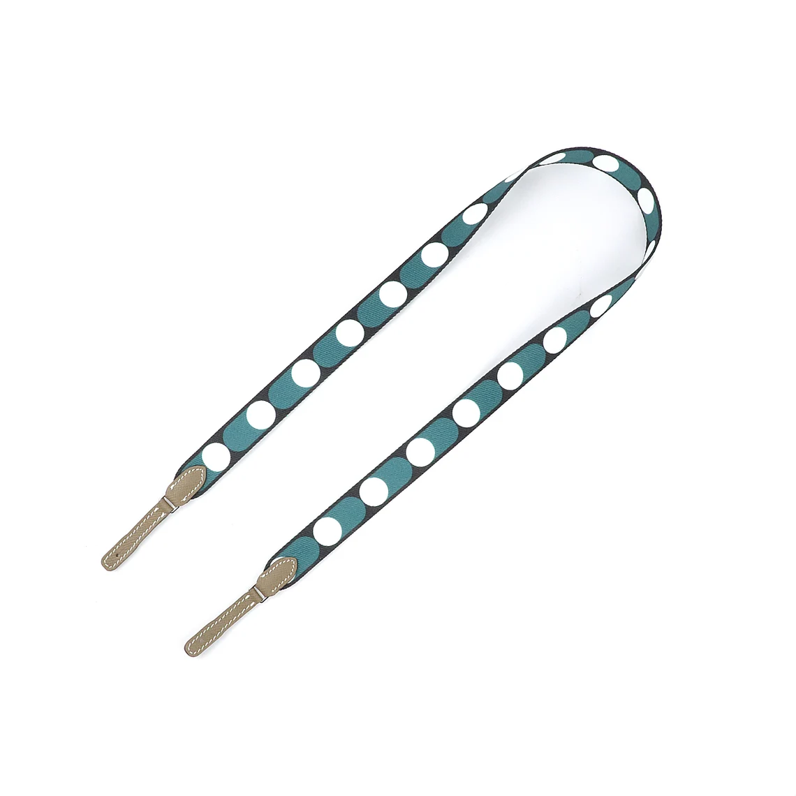 25 mm Sangle Flipperball To Go Kelly long wallet strap in Flipperball canvas and Epsom calfskin Leather with palladium hardware