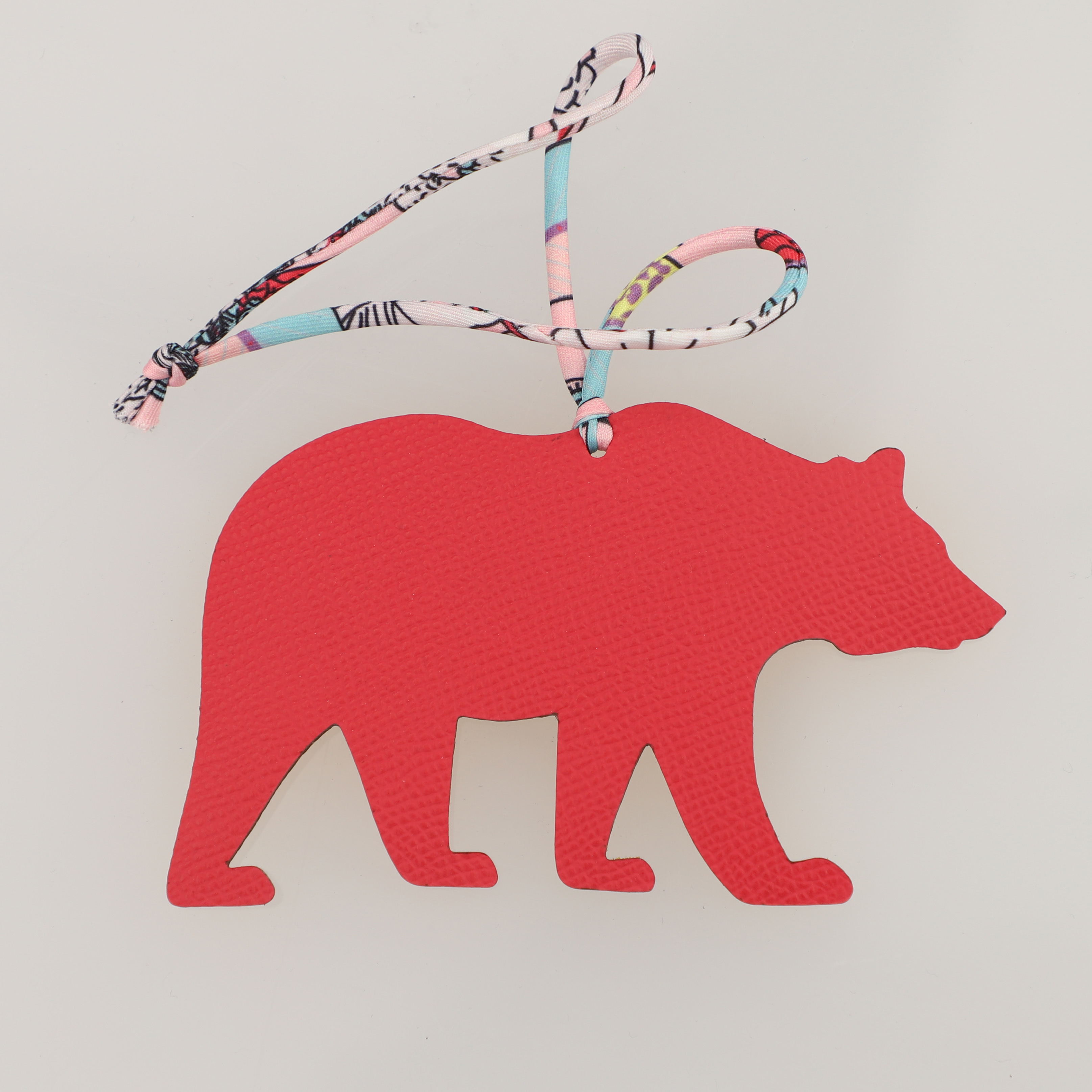 Epsom Leather and togo leather Bear Bag Charm Key Holder,bag charm