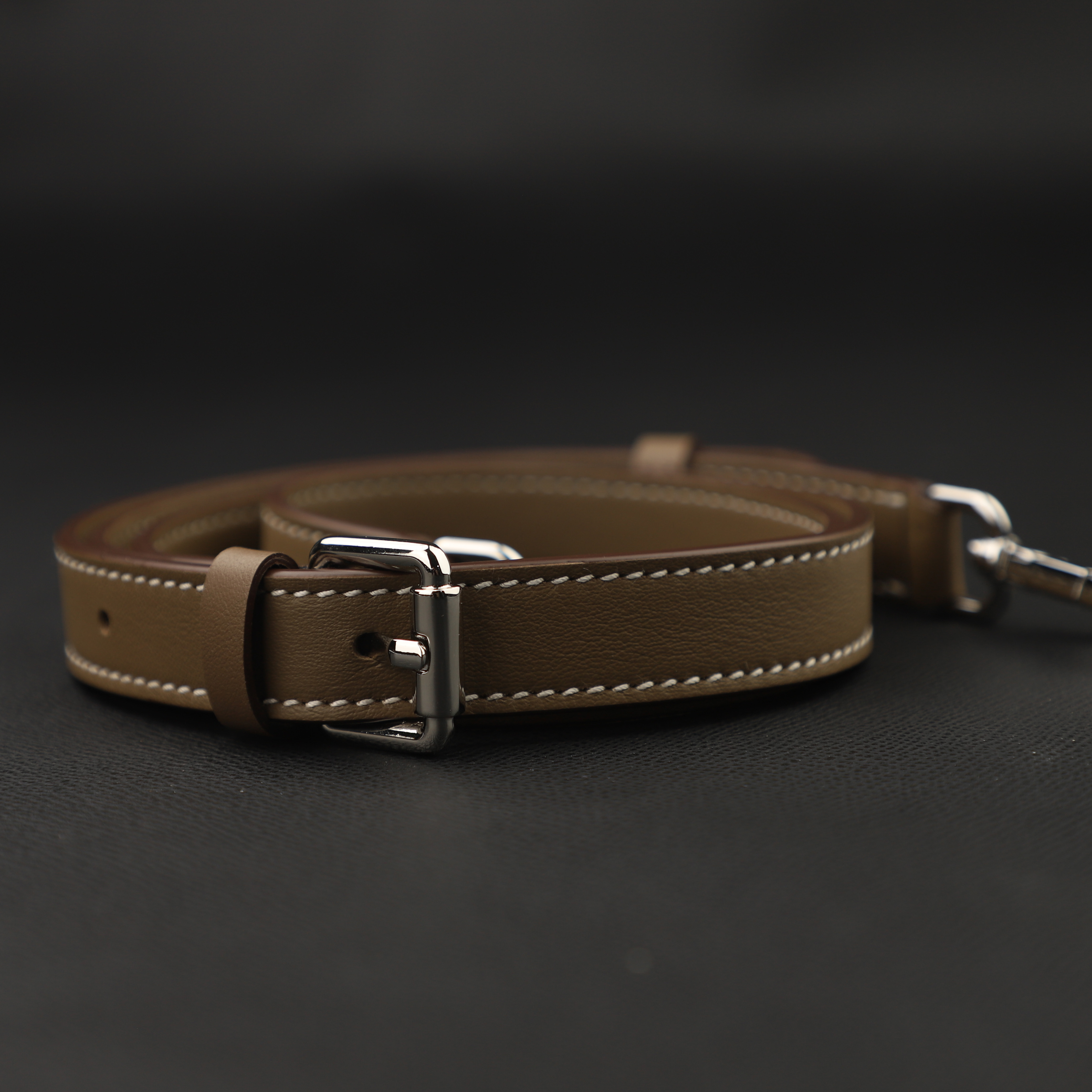 2cm Width Gris Elephant Swift leather Adjustable Bag Strap,Crossbody bag strap,shoulder bag strap 