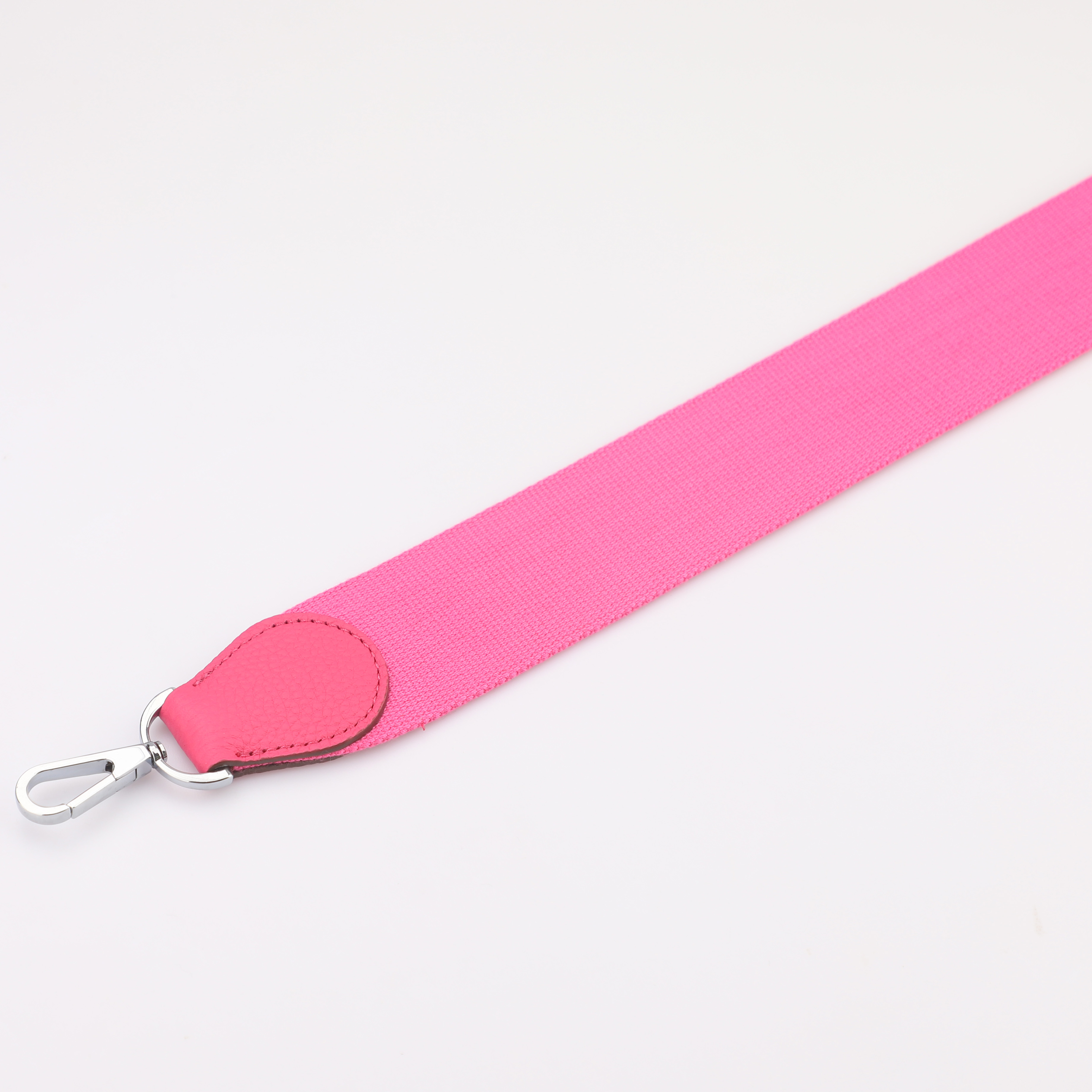 2"  Rose Shocking Canvas and Togo Leather shoulder bag strap,Crossbody bag strap,Guitar Strap for Kelly bags and Bolide bags