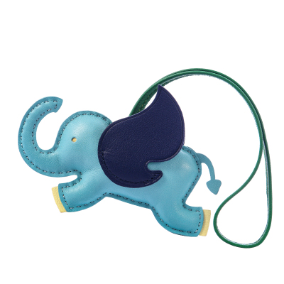 Handmade The Epsom Leather Flying Elephant Bag Charm