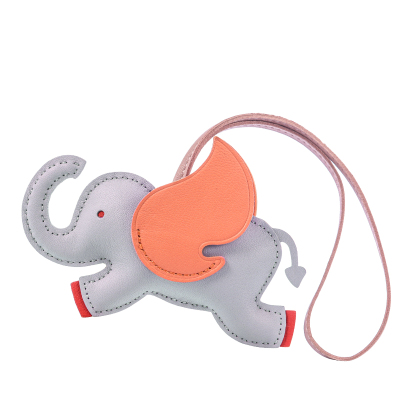 Handmade The Epsom Leather Flying Elephant Bag Charm