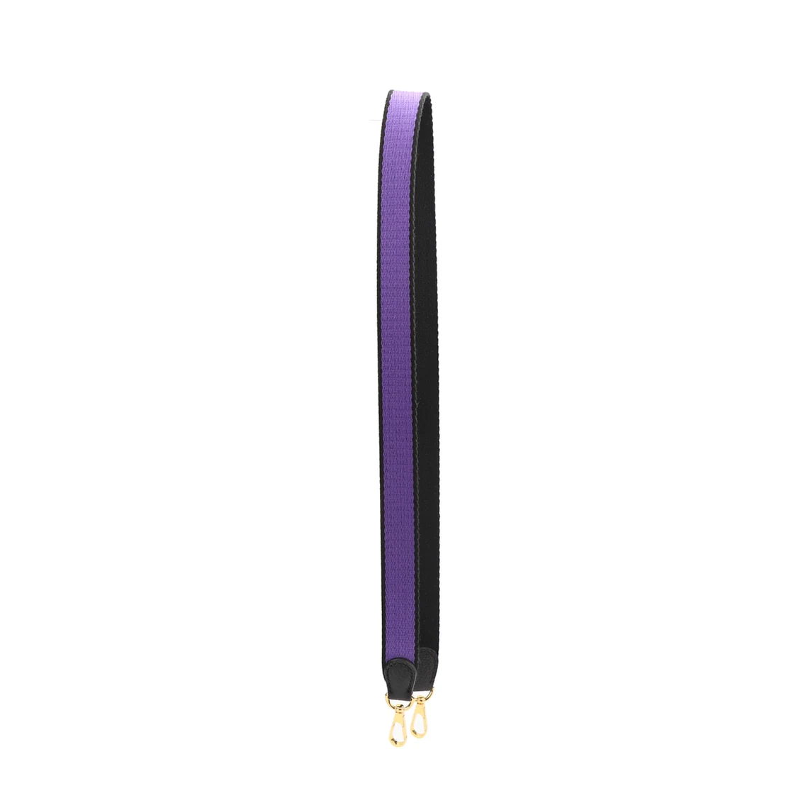 1" Wide Bi-Color Black/Purple Canvas and Togo Leather shoulder strap for Evelyne TPM