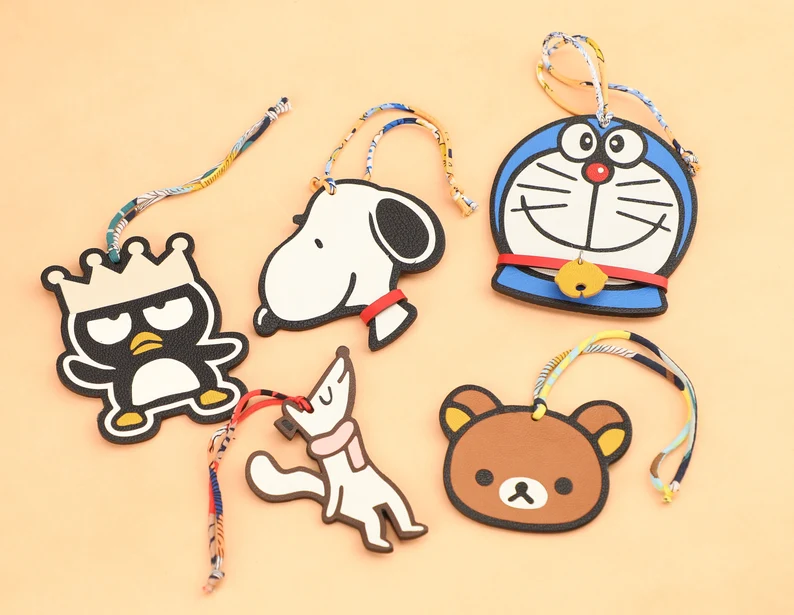 Handmade Chevre Gyzore Badzmaru Bag Charm, Bear charm,Badzmaru Leather charm