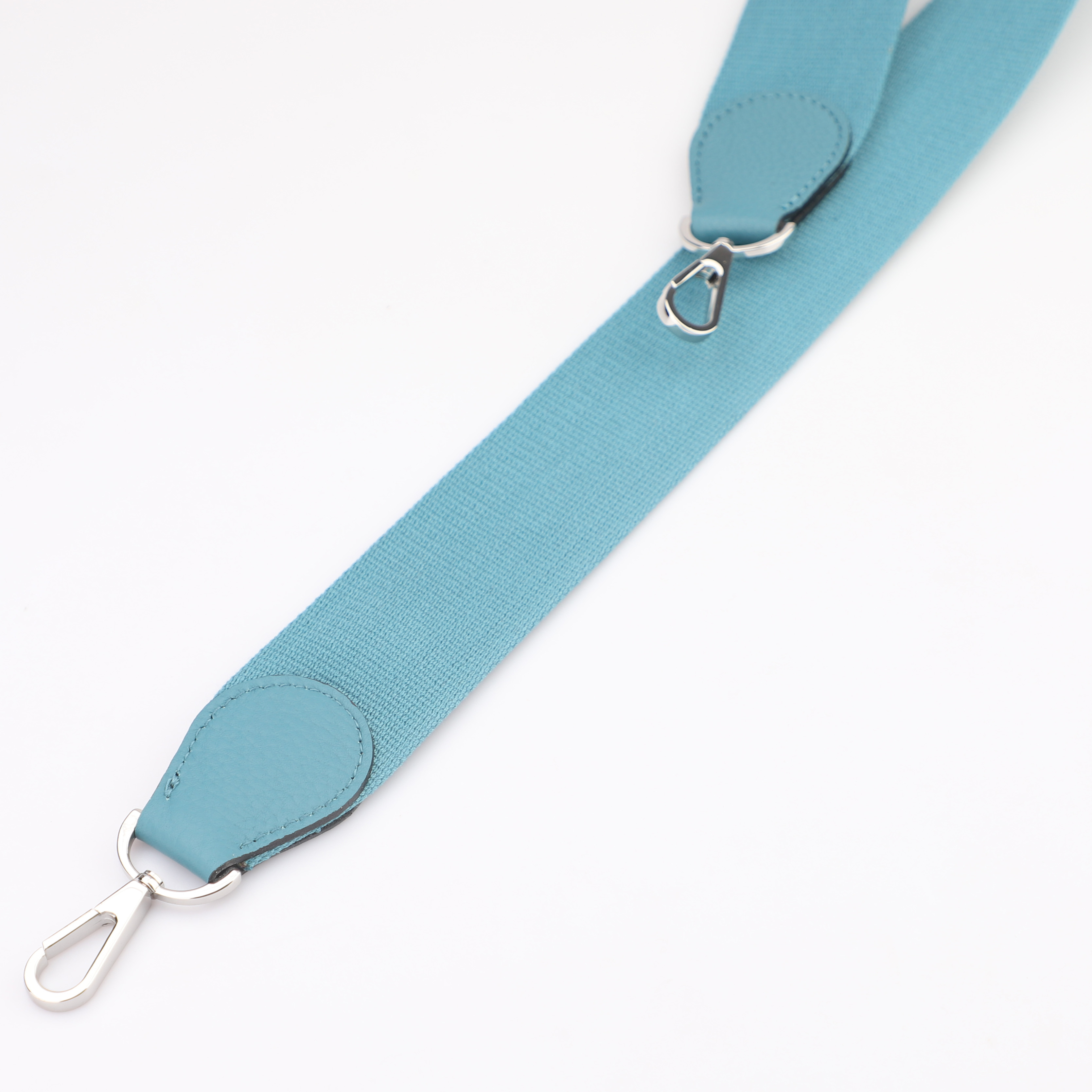 2"  Blue De Galice Canvas and Togo Leather shoulder bag strap,Crossbody bag strap,Guitar Strap for Kelly bags and Bolide bags