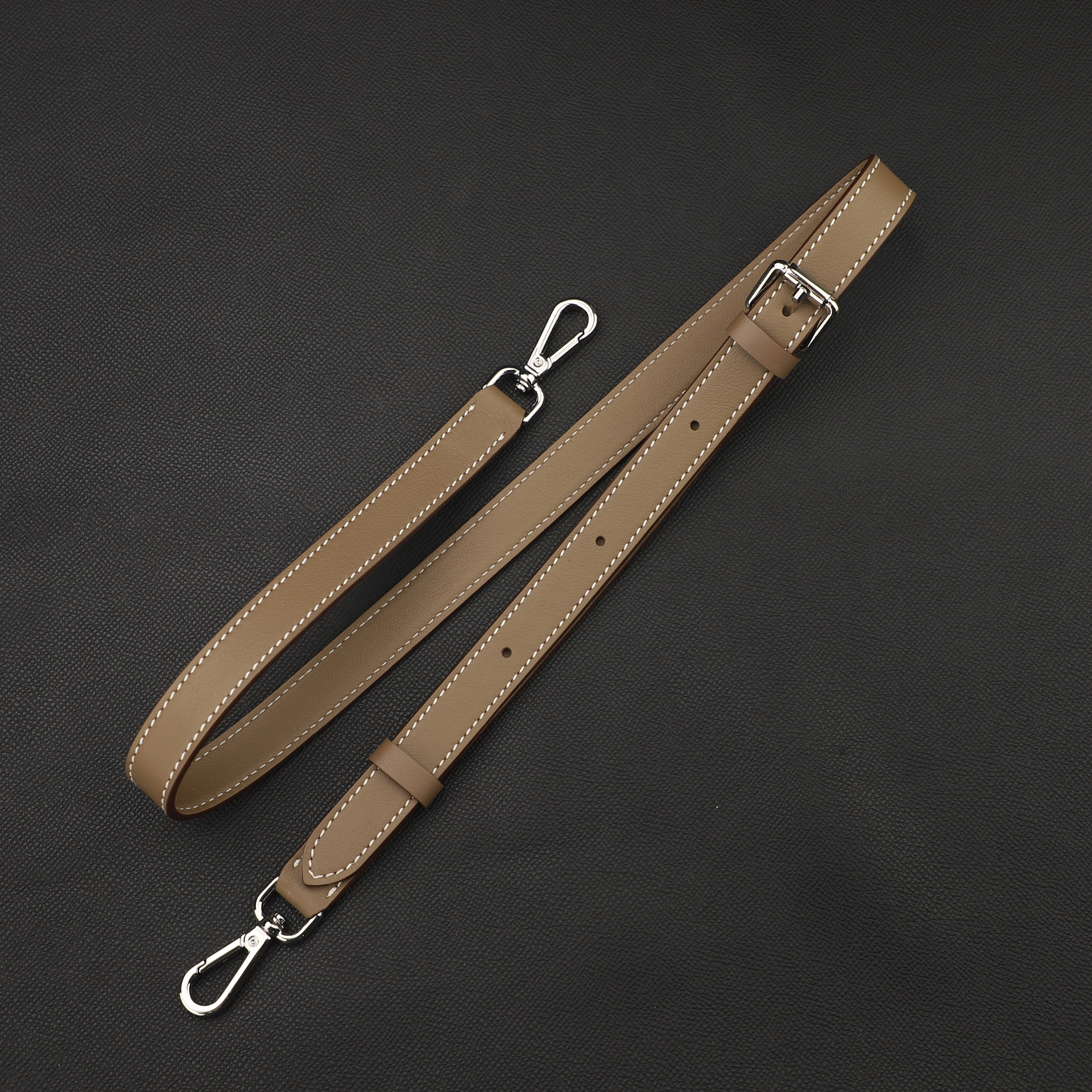 2cm Width Gris Elephant Swift leather Adjustable Bag Strap,Crossbody bag strap,shoulder bag strap 