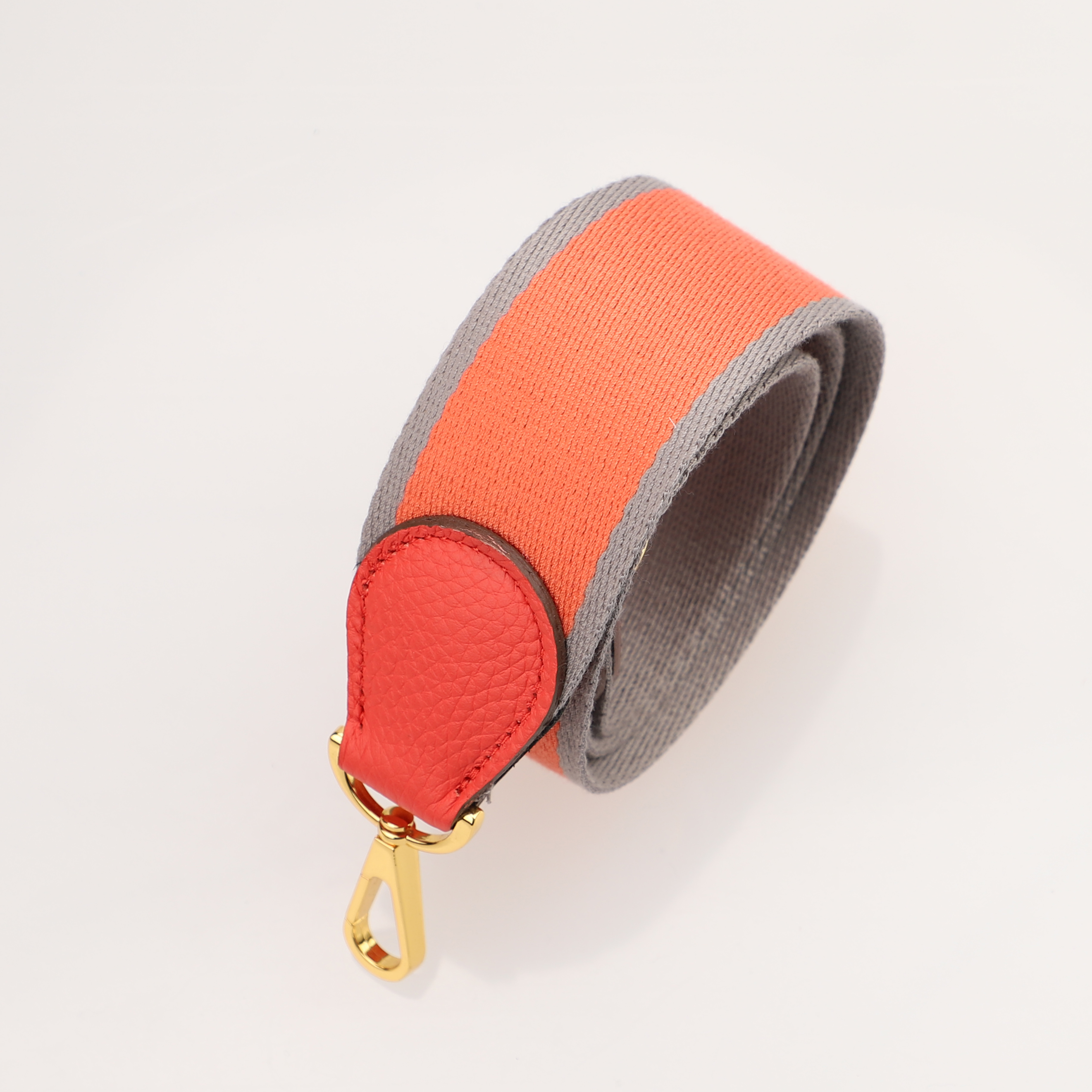 Handamde The 2" wide Bi-colors canvas and togo leather shoulder strap for brand bag,guita strap,crossbody strap