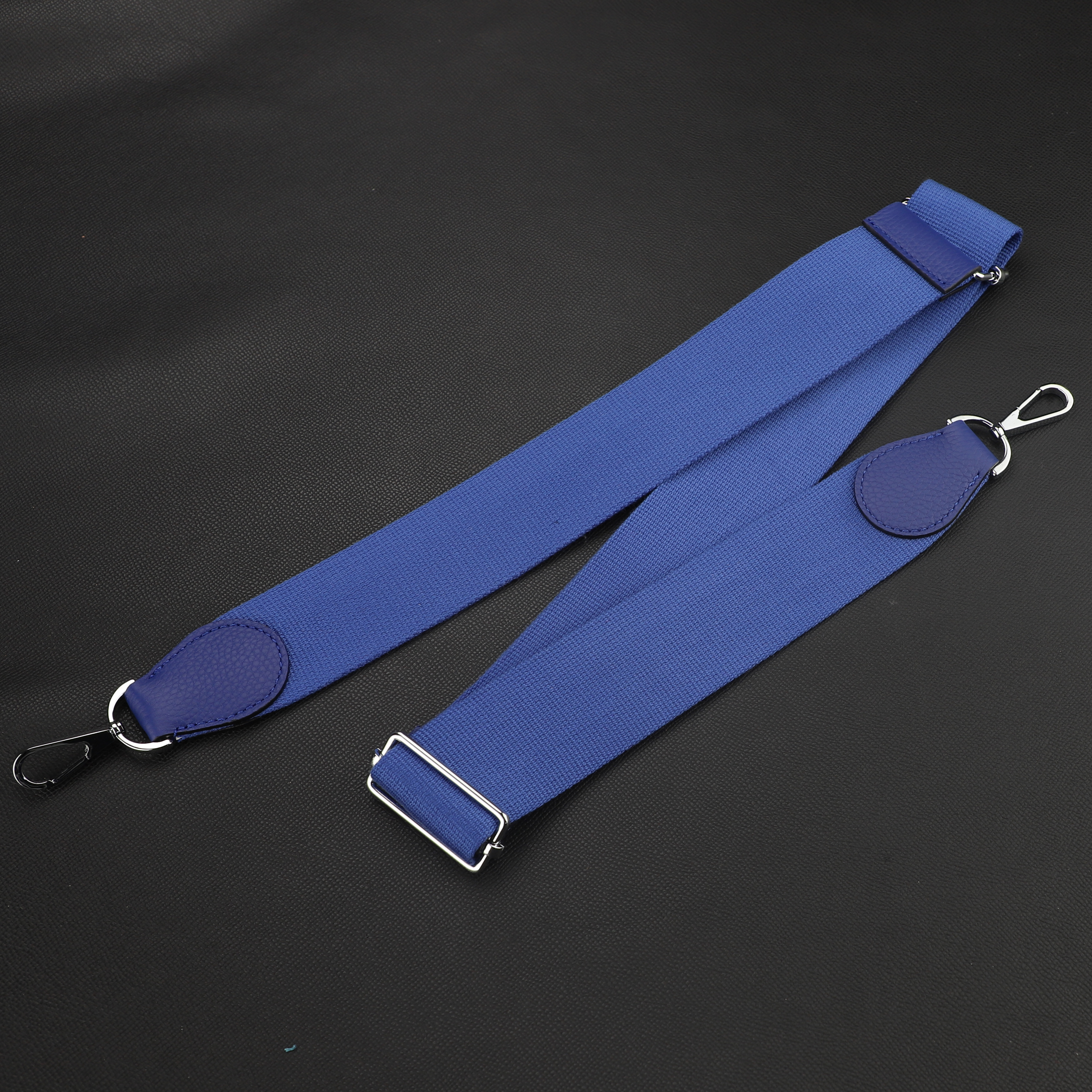 Handmade The 2“ Pure Cotton fabric and leather adjustable shoulder strap for Evelyne bag,Crossbody strap for Evelyne bag