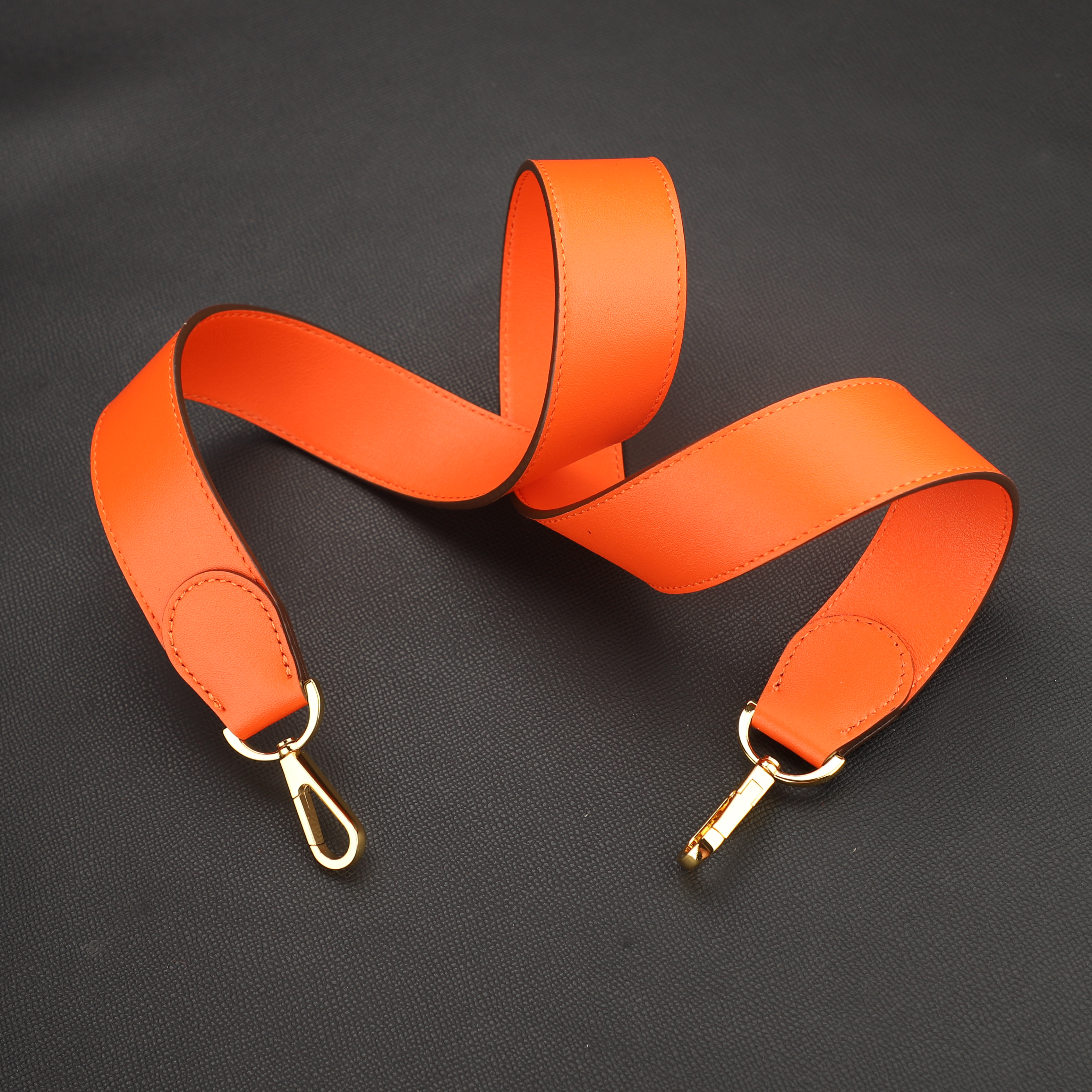 The Swift leather Orange Extended single shoulder strap For Kelly Roulis bag,crossbody strap,Guitar strap