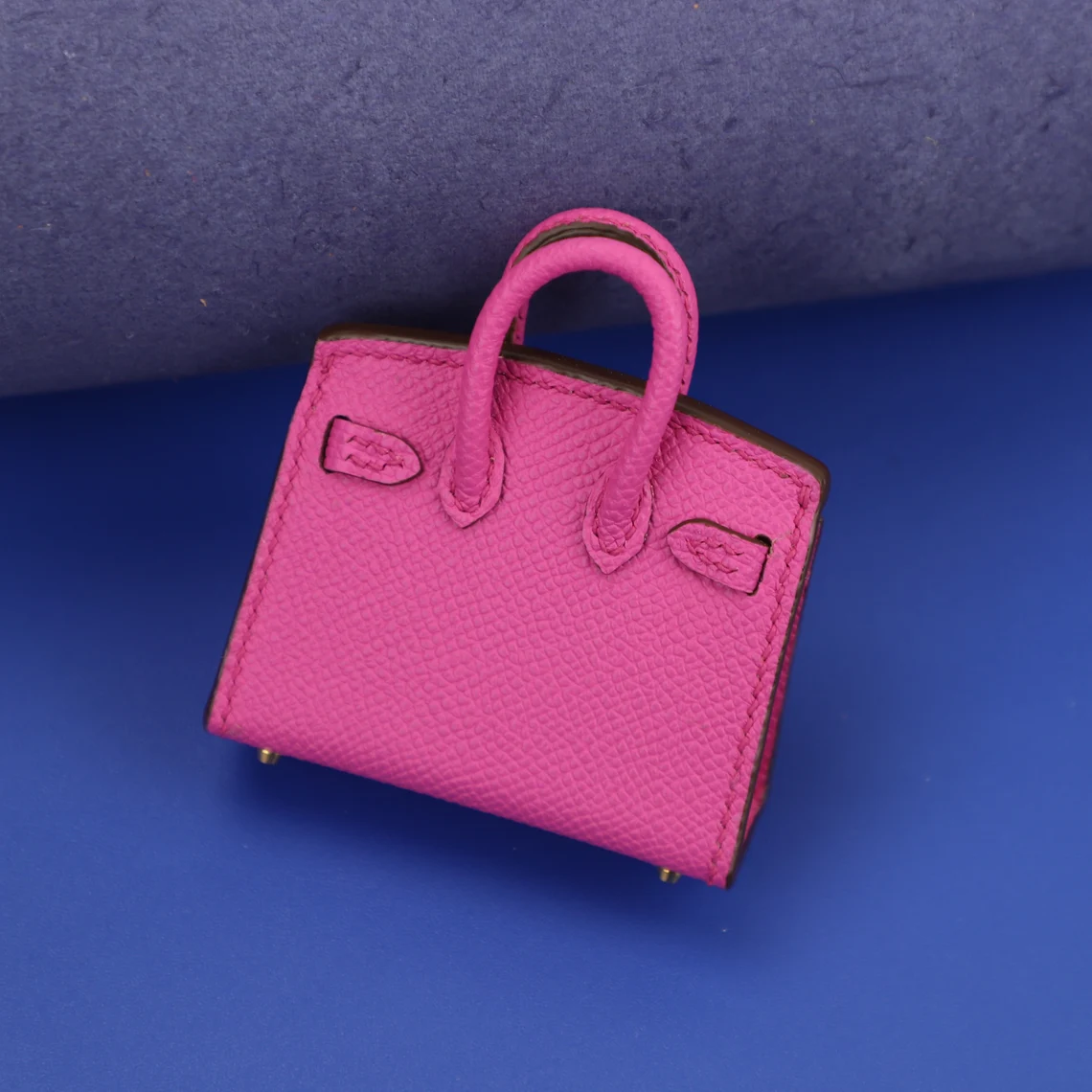 Handmade Carie Epsom leather Micro Birkin bag charm | handmade mini Birkin charm | Handmade mini bag charm | Hand stitching birkin charm