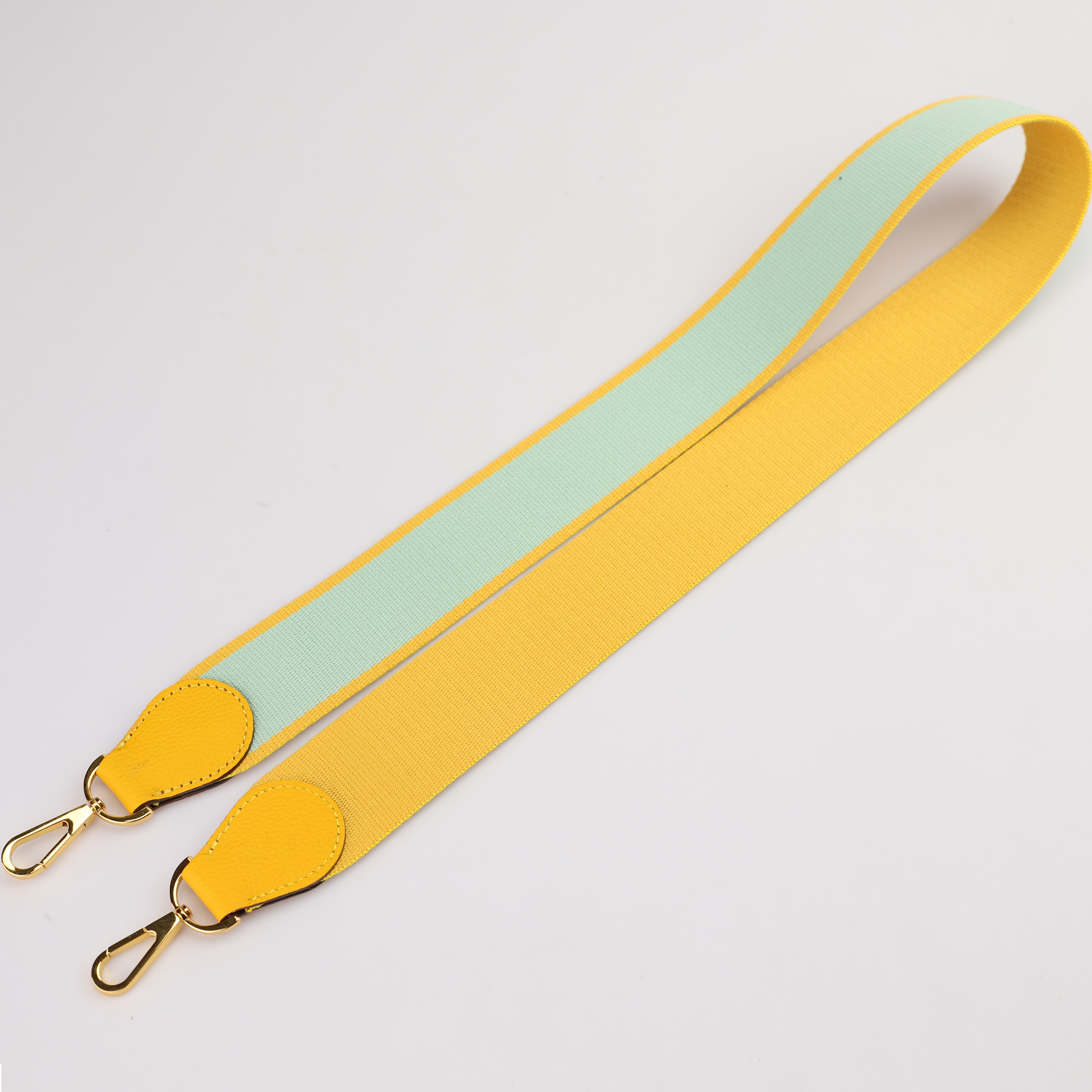 Handamde The 2" wide Lime/Kiwi canvas and togo leather shoulder strap for brand bag,guita strap,crossbody strap