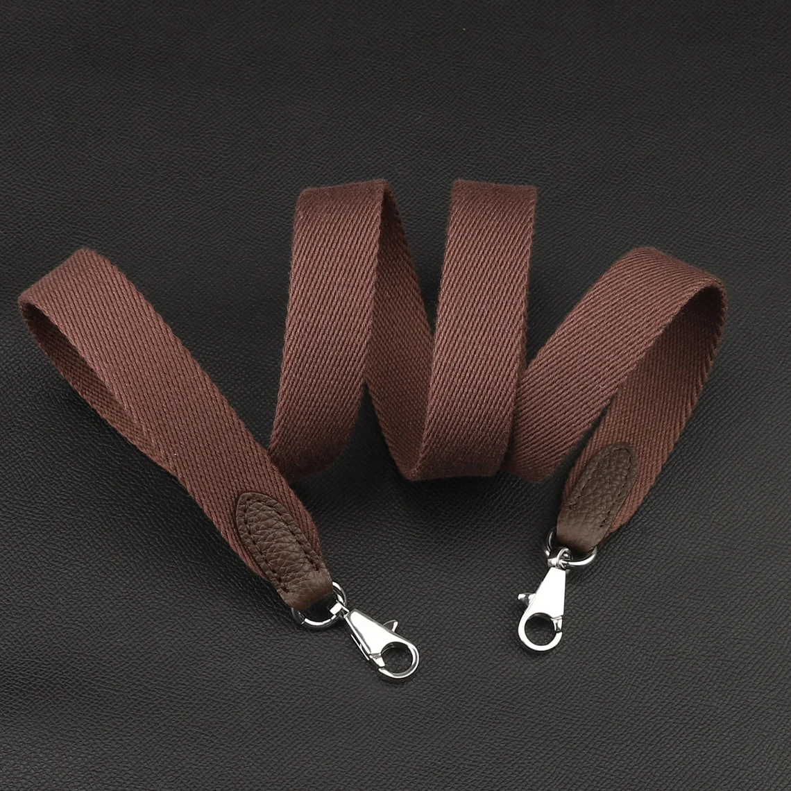 25mm Wide Ebene Canvas Crossbody strap for Evelyne TPM bag and other Brand bag,Ebene Canvas with togo leather shoulder strap