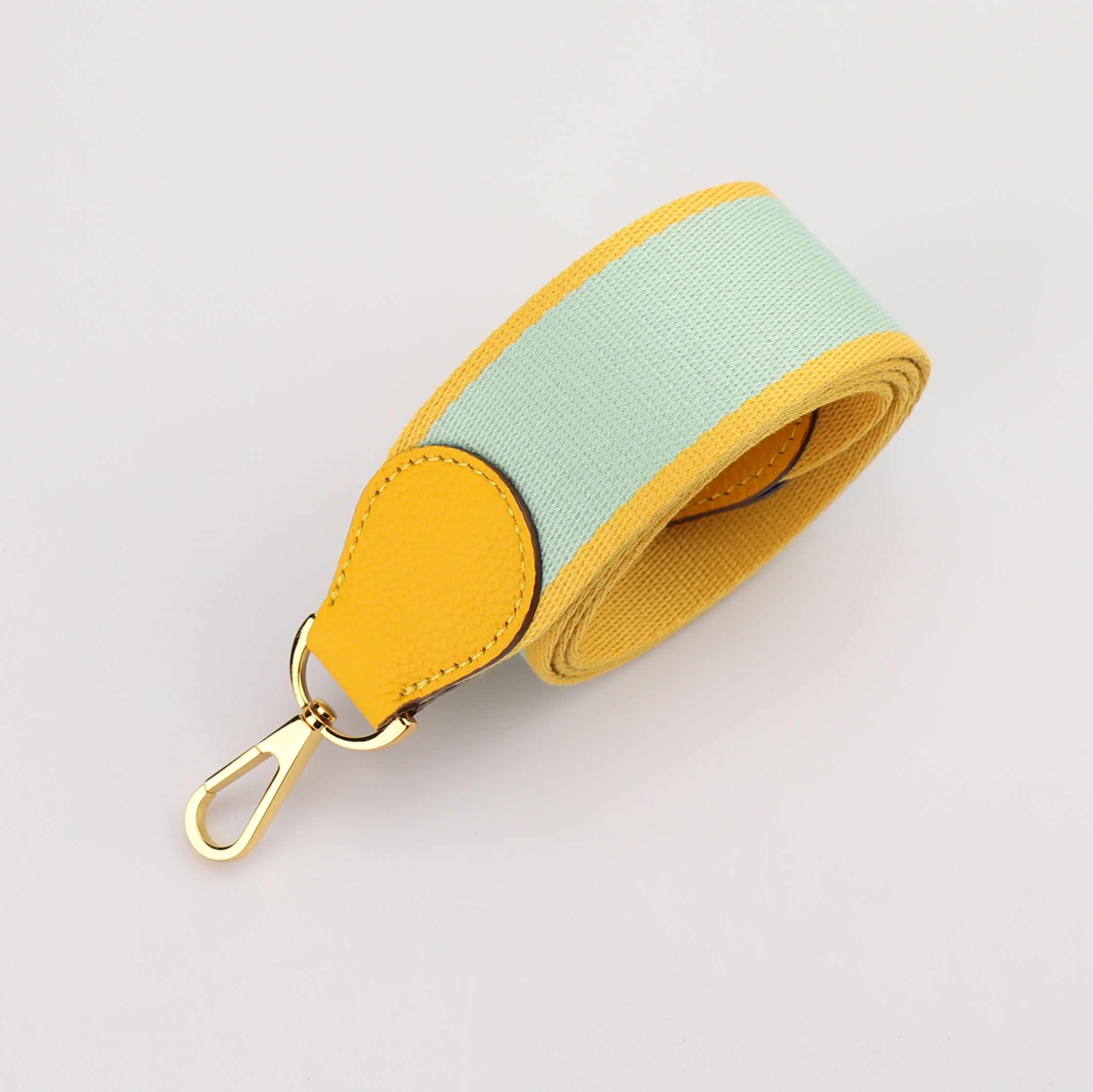 Handamde The 2" wide Lime/Kiwi canvas and togo leather shoulder strap for brand bag,guita strap,crossbody strap