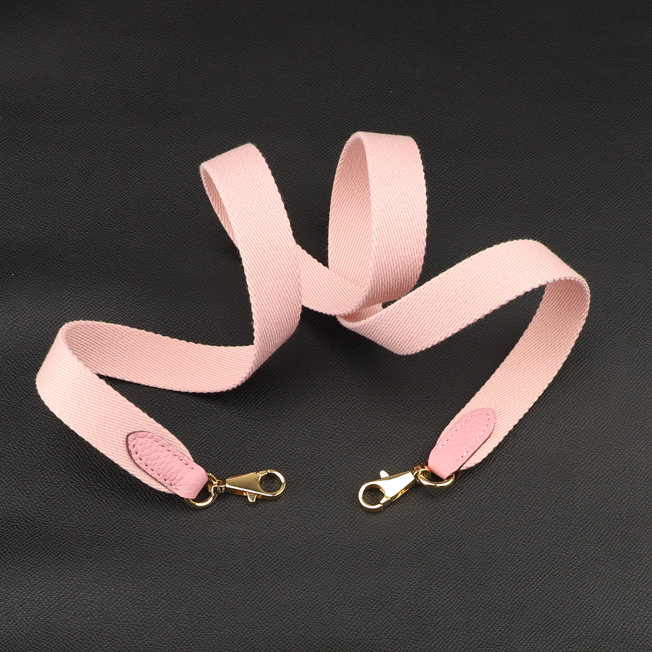 Handmade The 1“ Pure Cotton fabric and leather shoulder strap for Evelyne bag,Crossbody strap for Evelyne bag