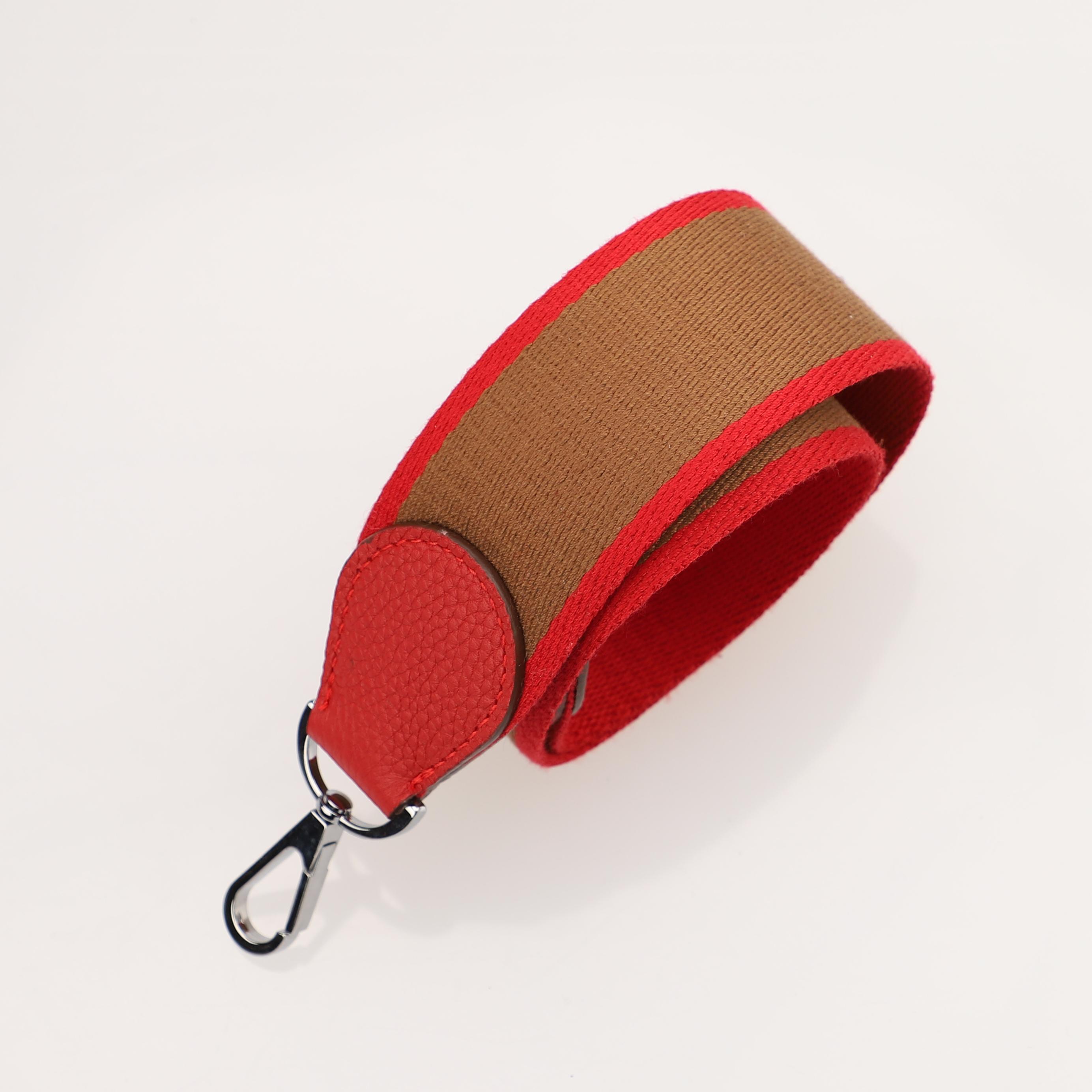 Handamde The 2" wide Bi-colors canvas and togo leather shoulder strap for brand bag,guita strap,crossbody strap