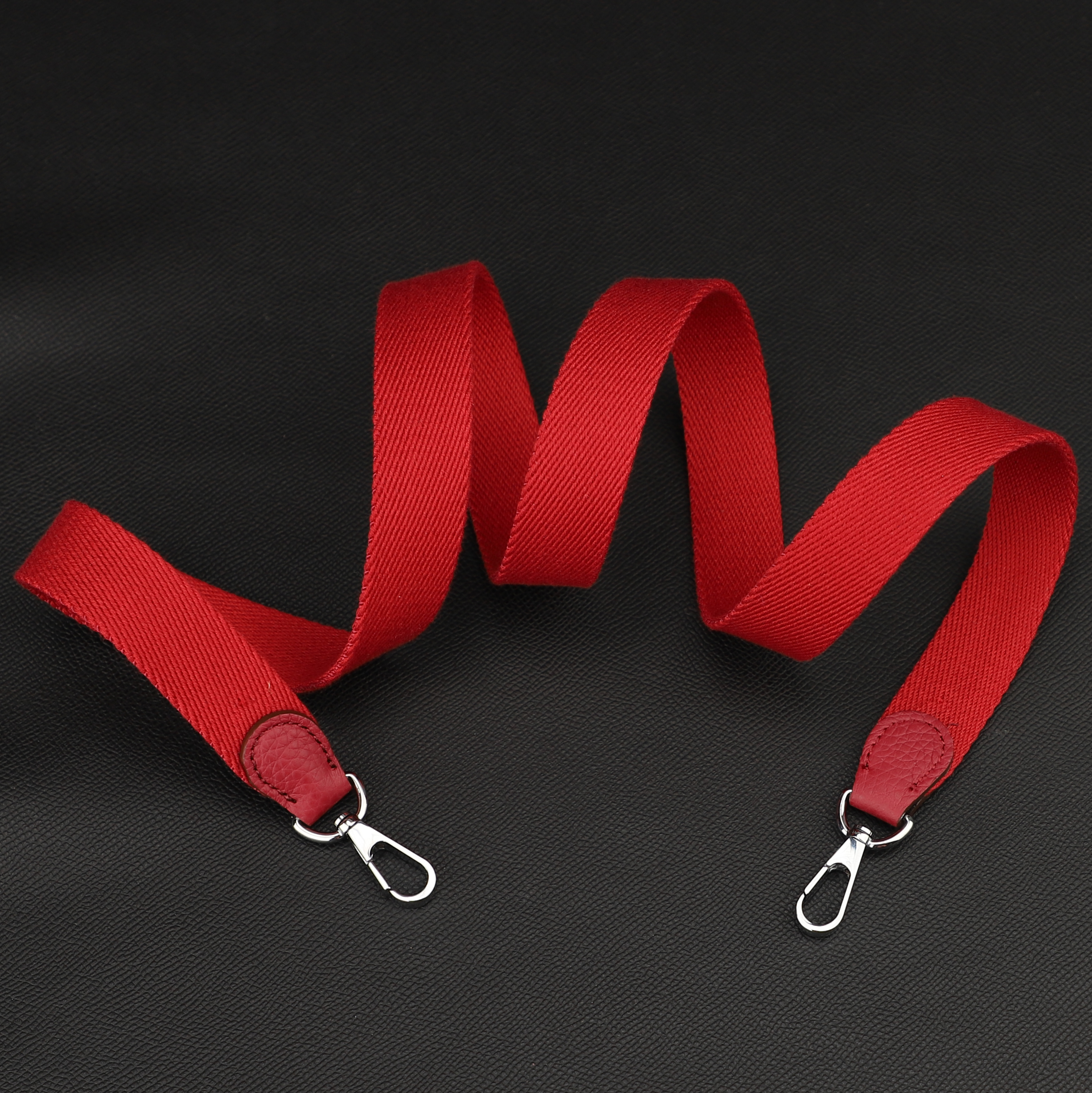 Handmade The 1“ Pure Cotton fabric and Togo leather shoulder strap for Evelyne bag,Crossbody strap for Evelyne bag