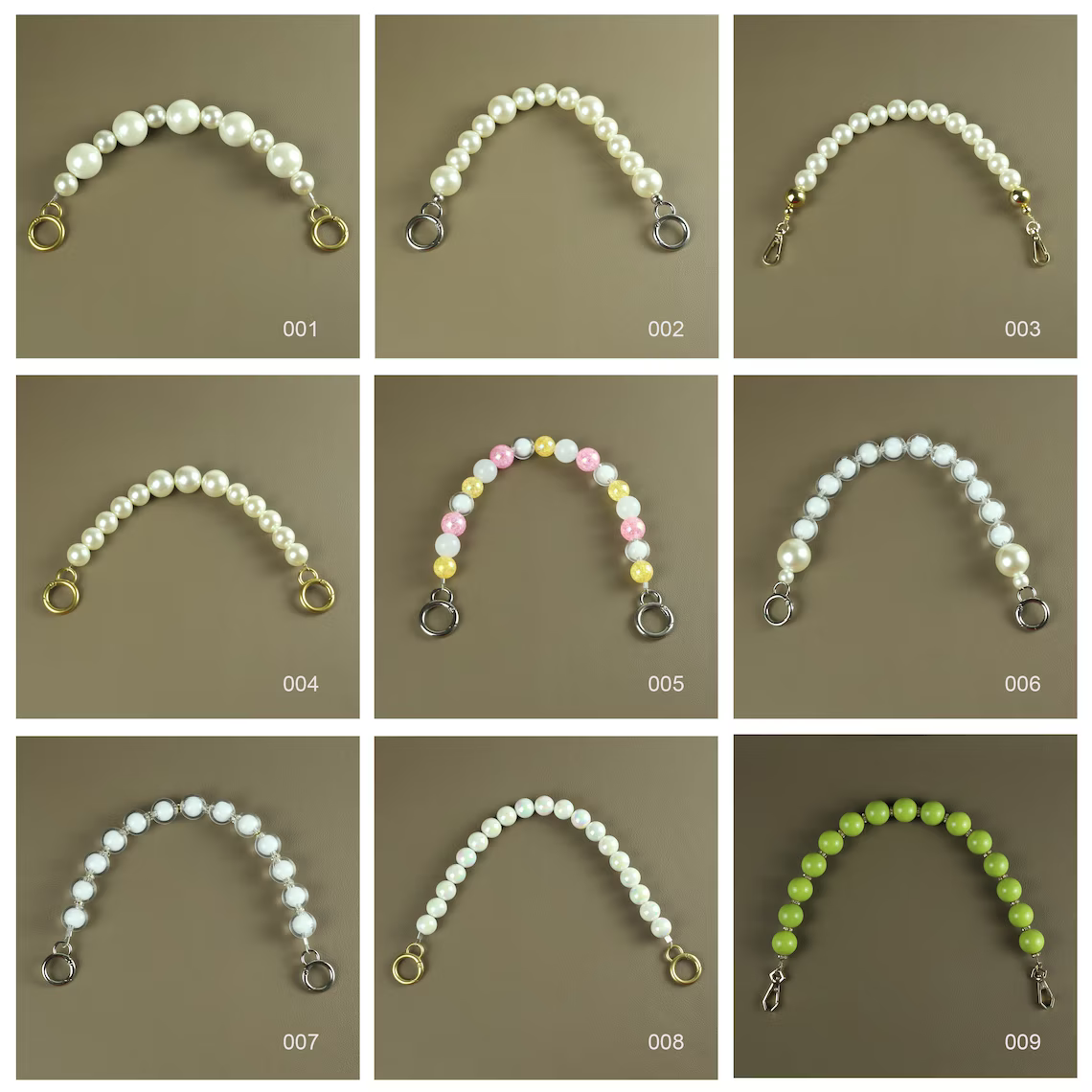 Pearl High Quality Purse Chain,Pearl Purse Handle ,Alloy and Pearl, Metal Shoulder Handbag Strap,Bag Strap, Bag Accessories