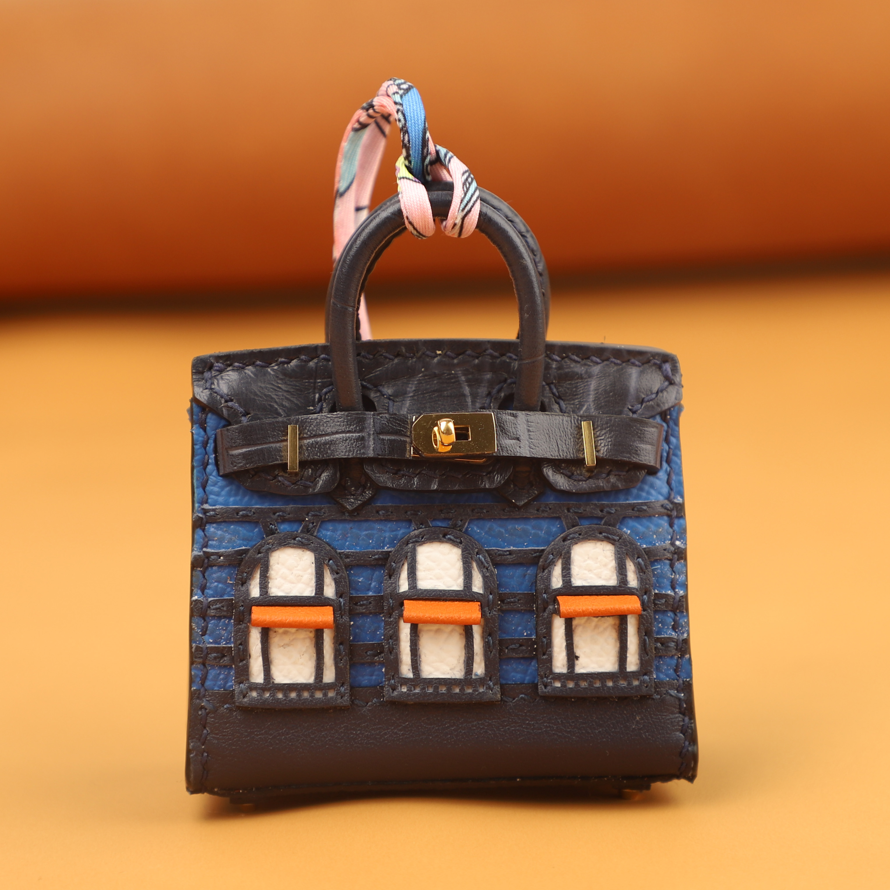 New design Epsom Leather Handmade The Windows Birkin bag charm