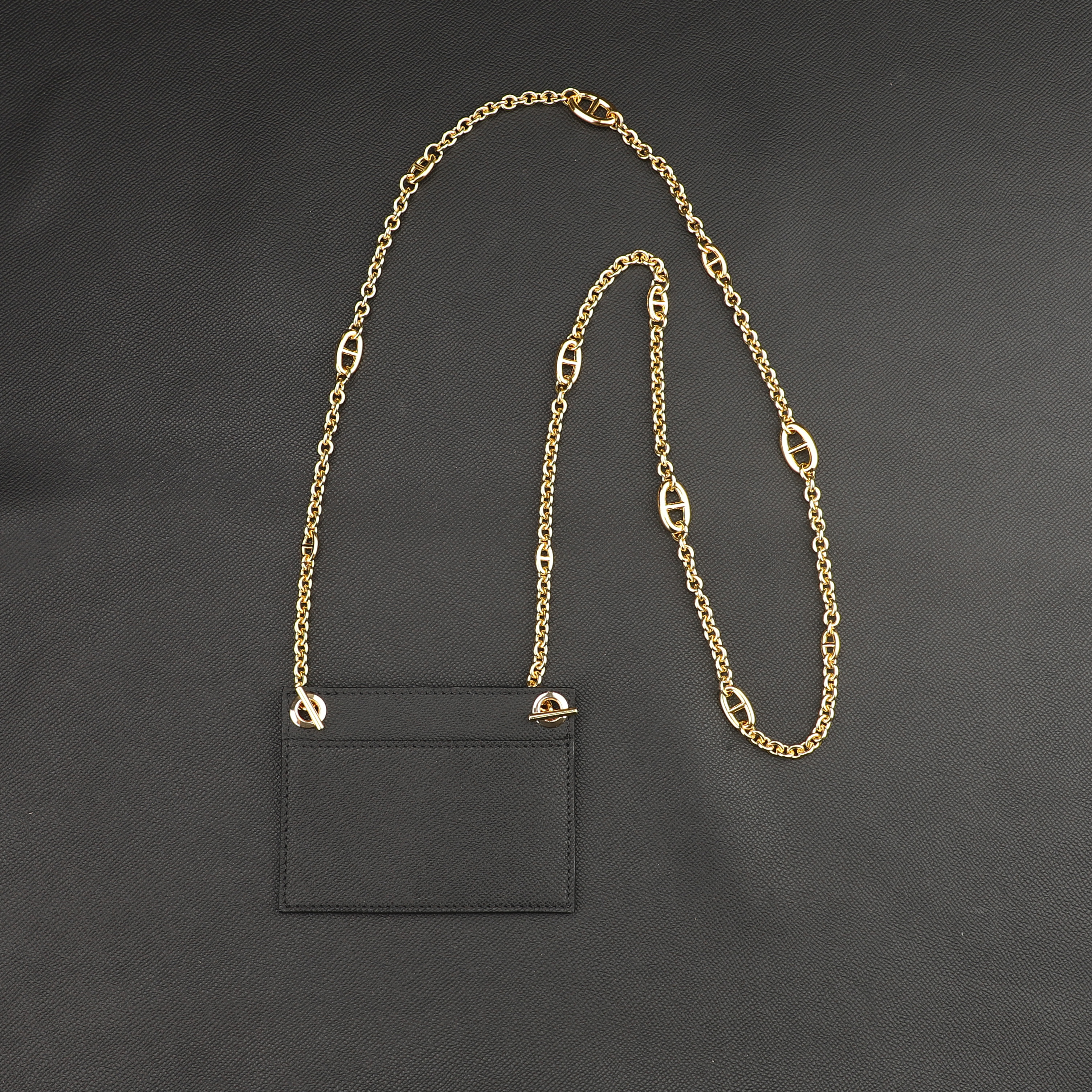 Design Insert Card And Chain Strap For Constance compact Wallet,The Epsome Leather shoulder strap for Constance compact Wallet