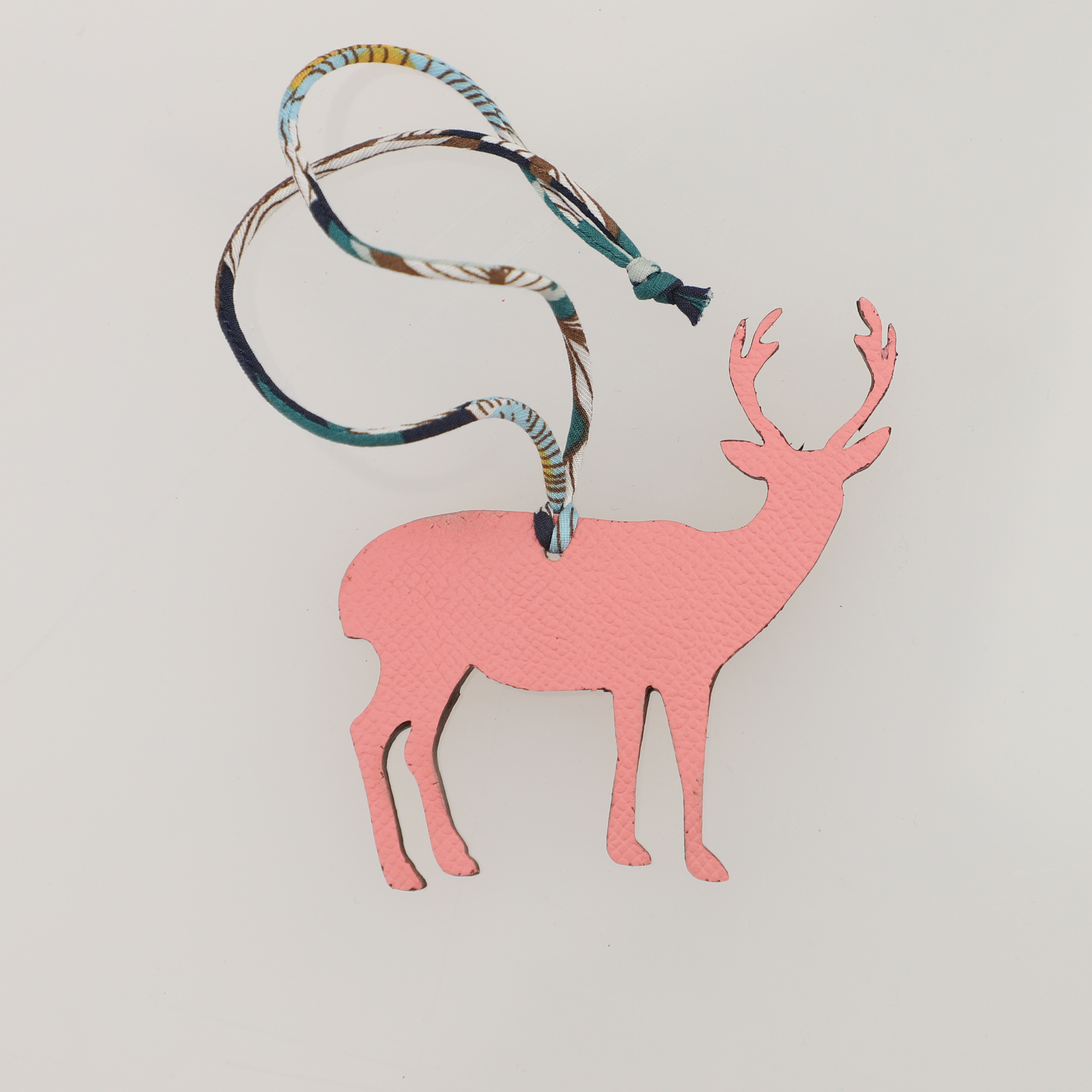 Epsom Leather and togo leather Buck deer Bag Charm Key Holder,bag charm