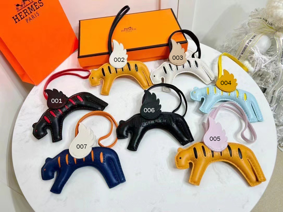 Handmade The Swift Leather Flying Tiger bag charm,Black Swift leather Flying Tiger kelly bag charm