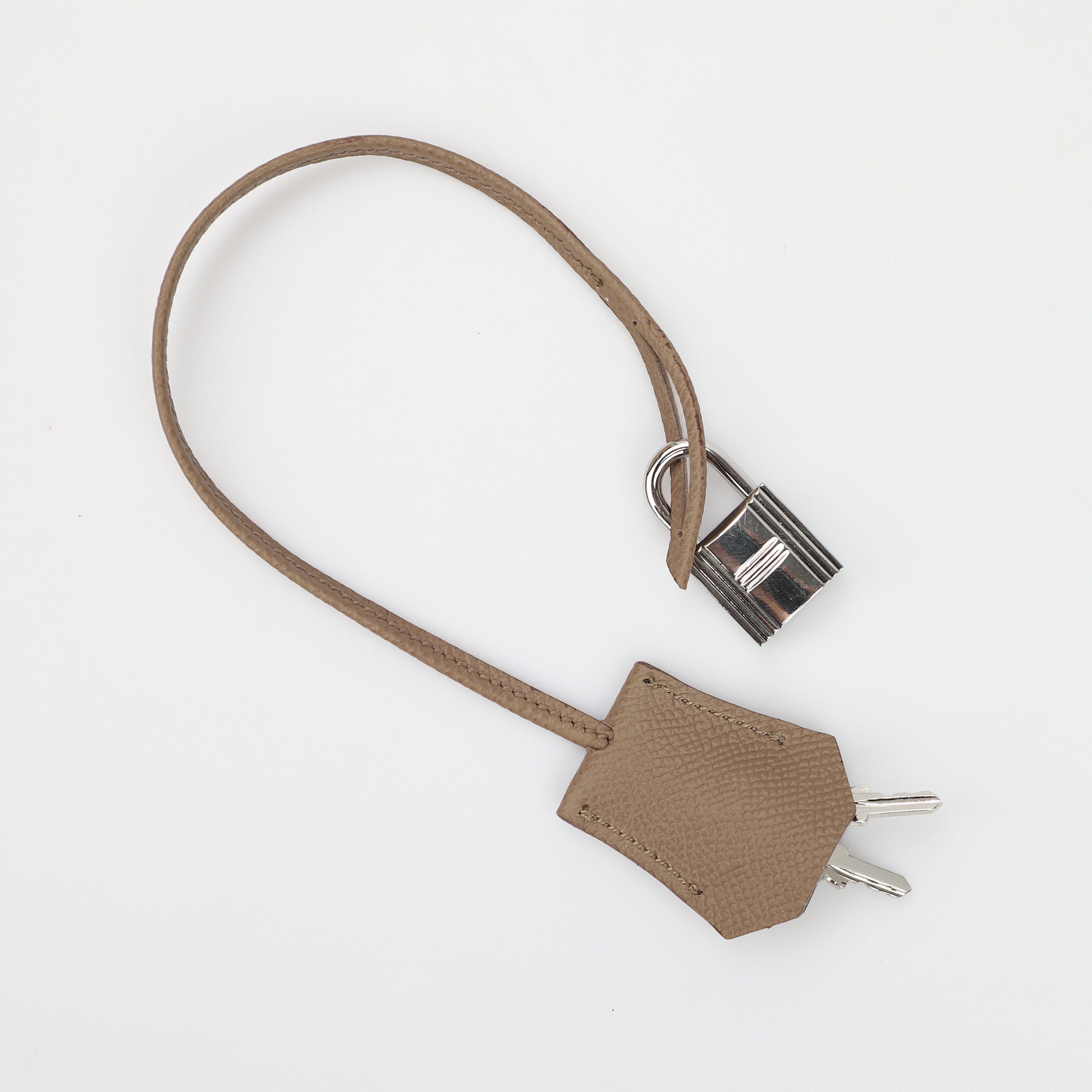Togo Leather Clochette Lock and Key