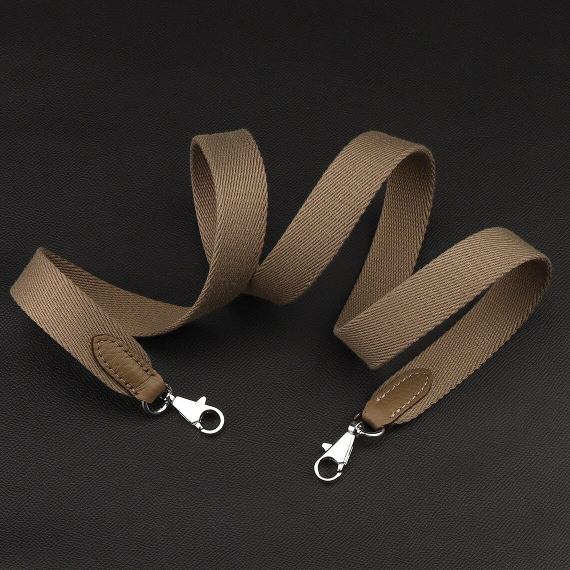 25mm Wide Etoupe Canvas Crossbody strap for Evelyne TPM bag and other Brand bag,Etoupe Canvas with togo leather shoulder strap