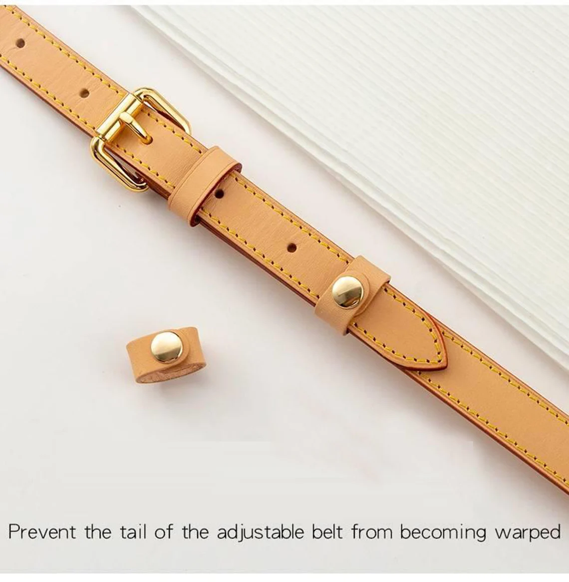 Full-grain Leather Strap Adjust Buckle/Strap length adjuster for handbags/pouch/clutch/bag acc, 5 sizes, 8 colors