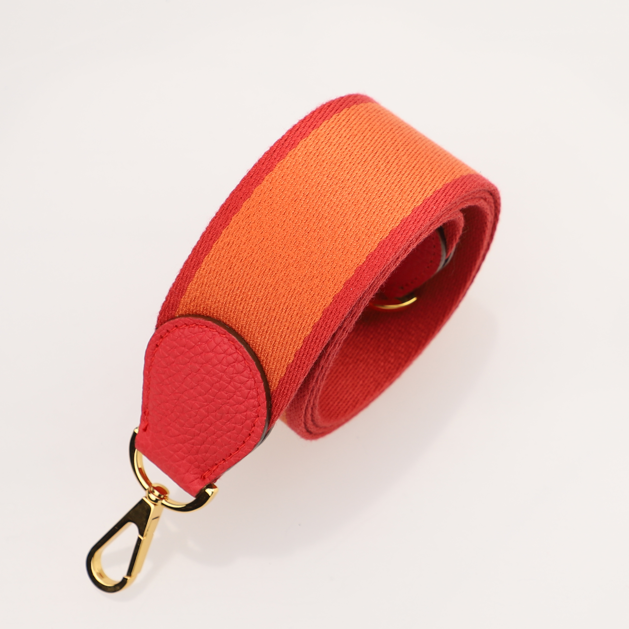 Handamde The 2" wide Bi-colors canvas and togo leather shoulder strap for brand bag,guita strap,crossbody strap