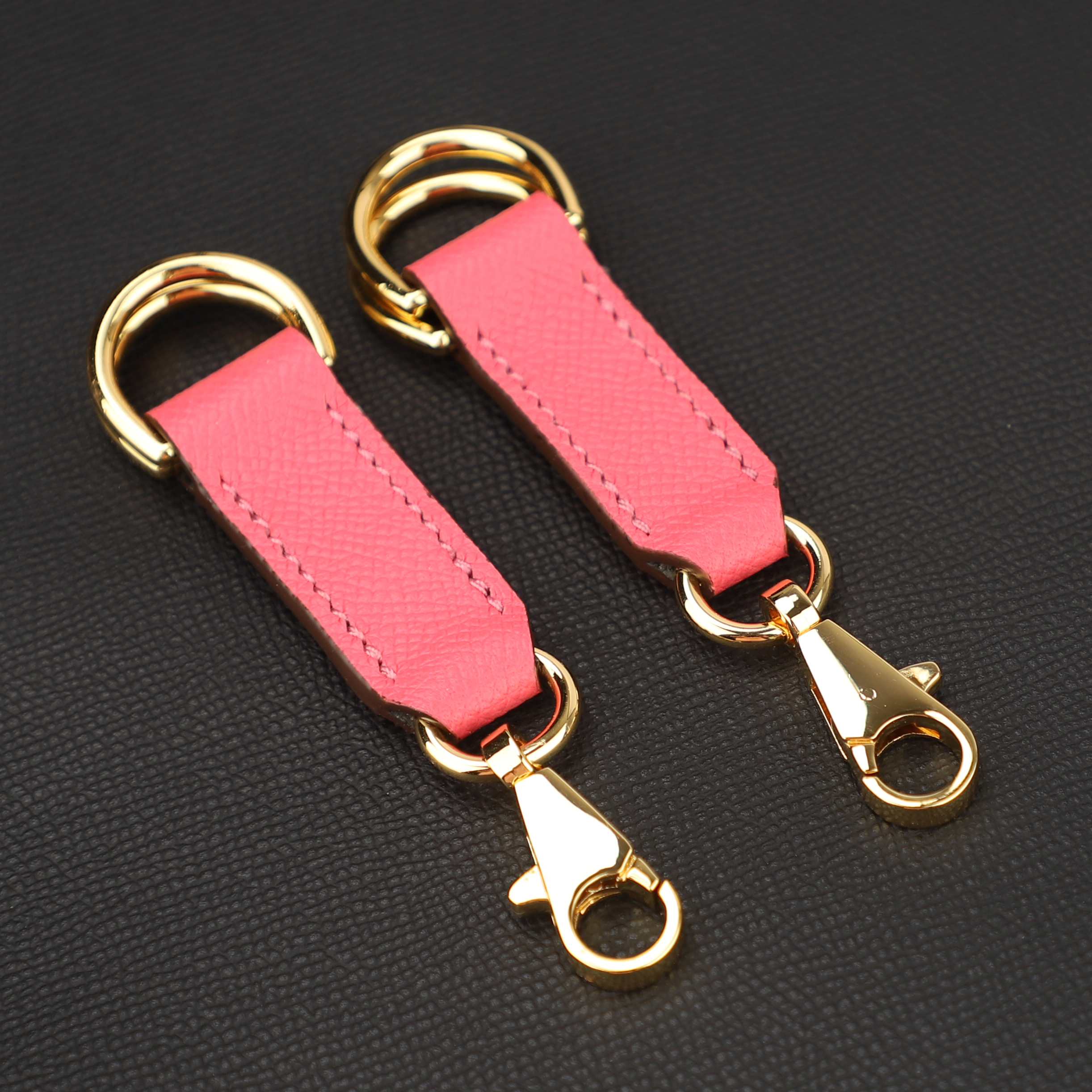 All Handmade and Hand Stitching Attache Soie Bag Strap Epsom leather and Kelly hooks