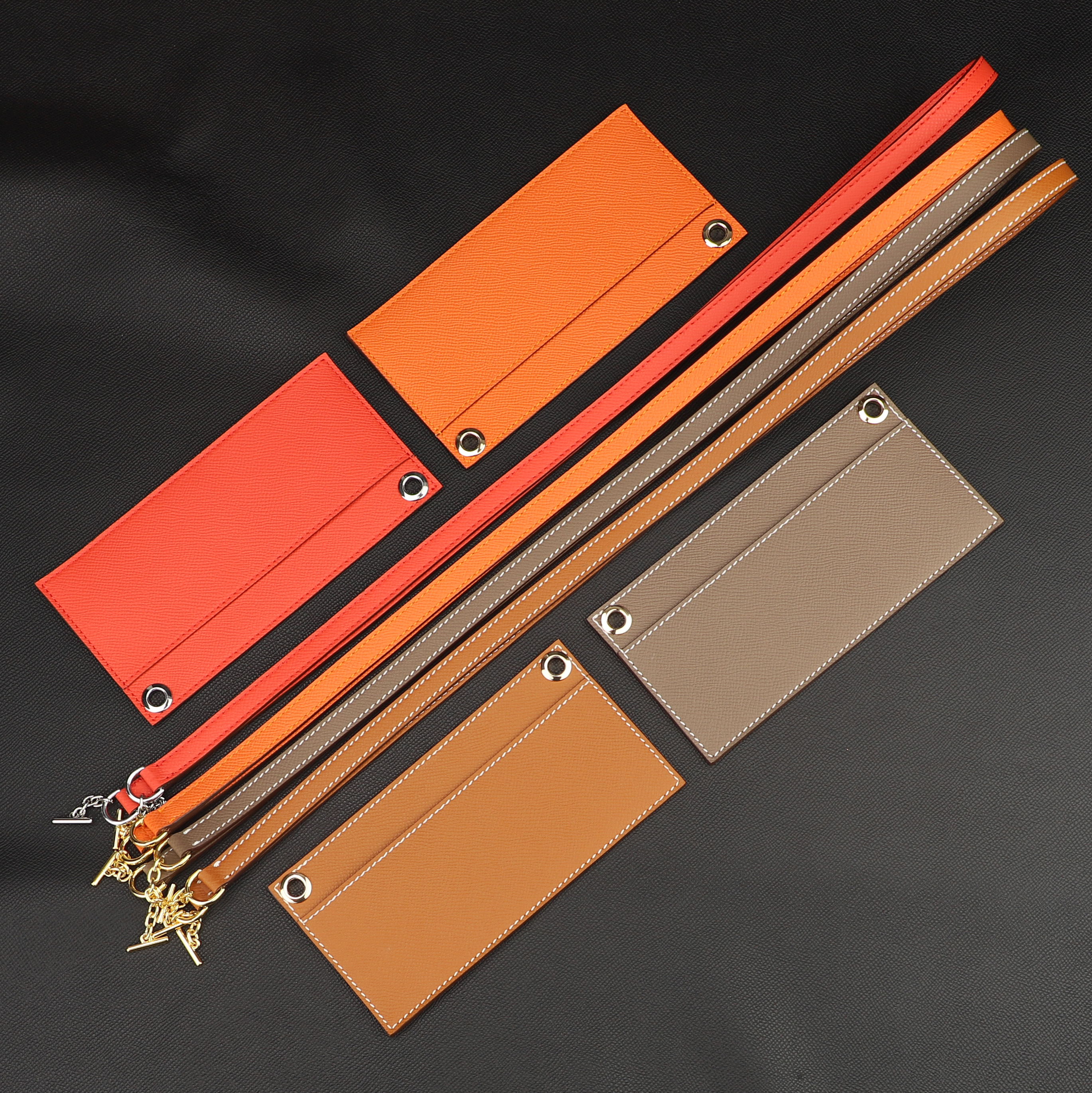 Customized The Epsom Leather insert and shoulder strap for Long Kelly Wallet and Constance long wallet transformation shoulder strap