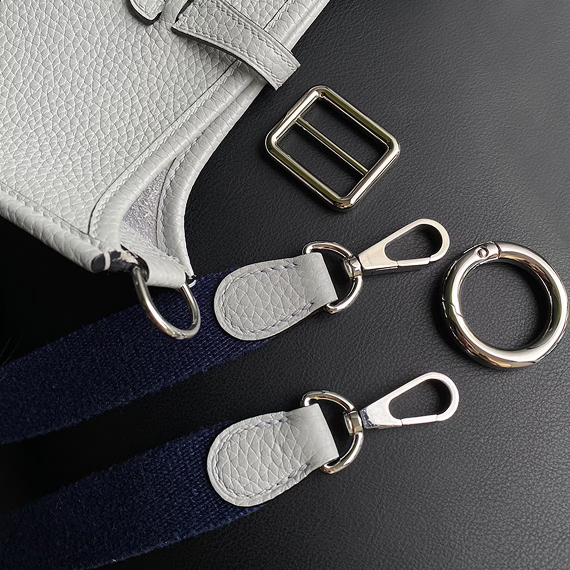 25 colours Option 1 inch canvas strap with the O ring and metal adjuster buckle adjustable bag strap for the Evelyne TPM bag