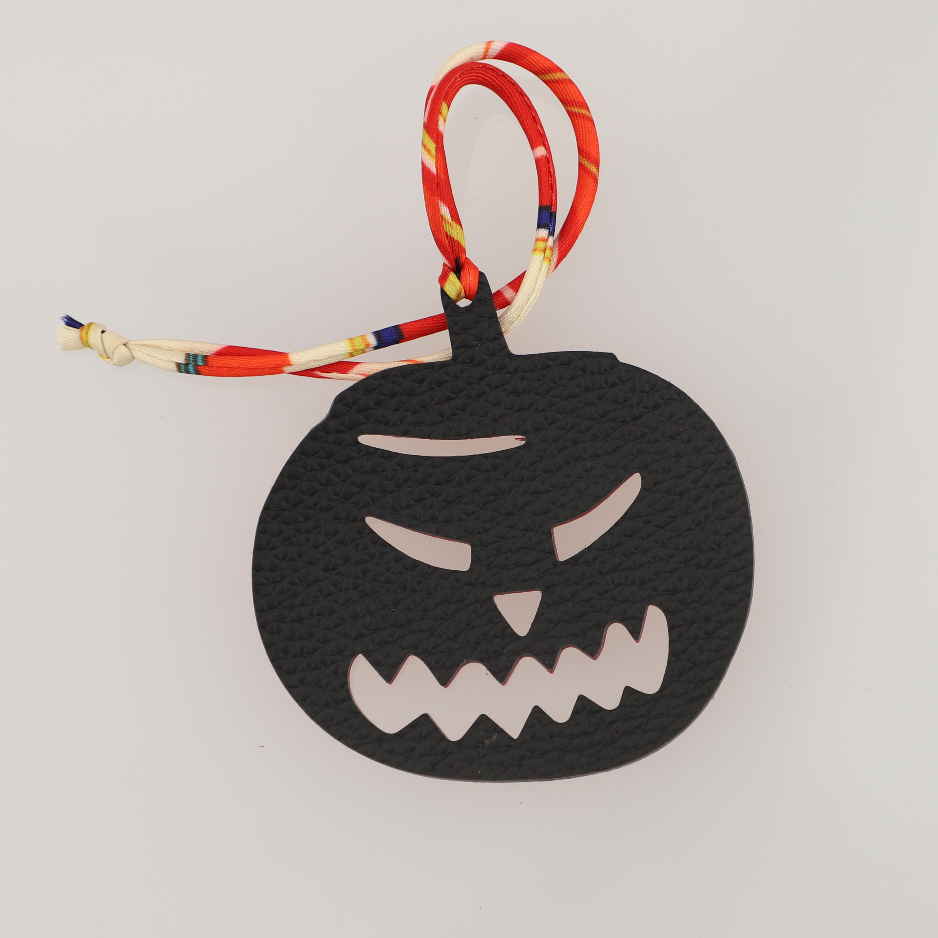 Epsom Leather and togo leather Evil pumpkin Bag Charm Key Holder,bag charm
