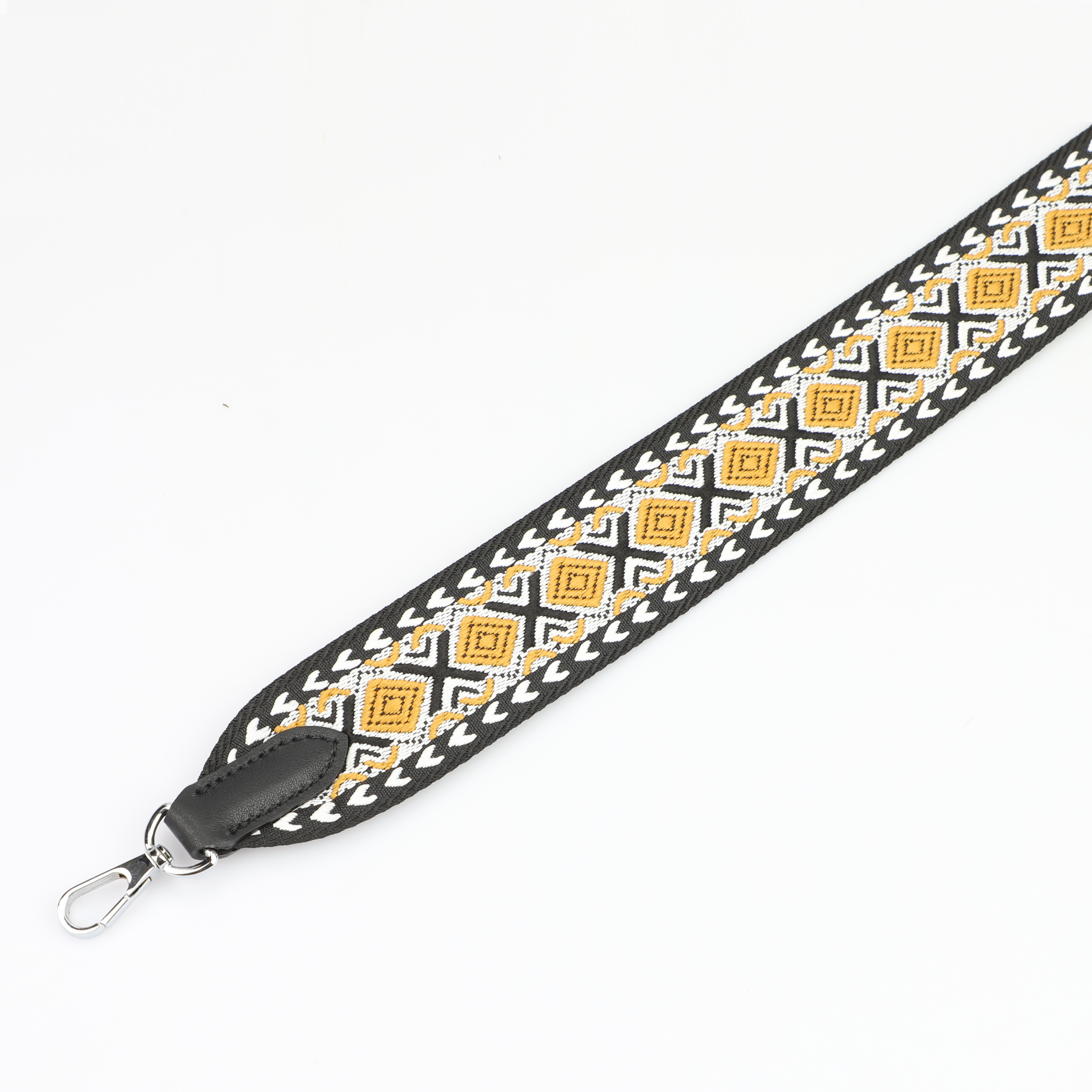 2‘’ Wide gold-black with jacquard webbing shoulder bag strap