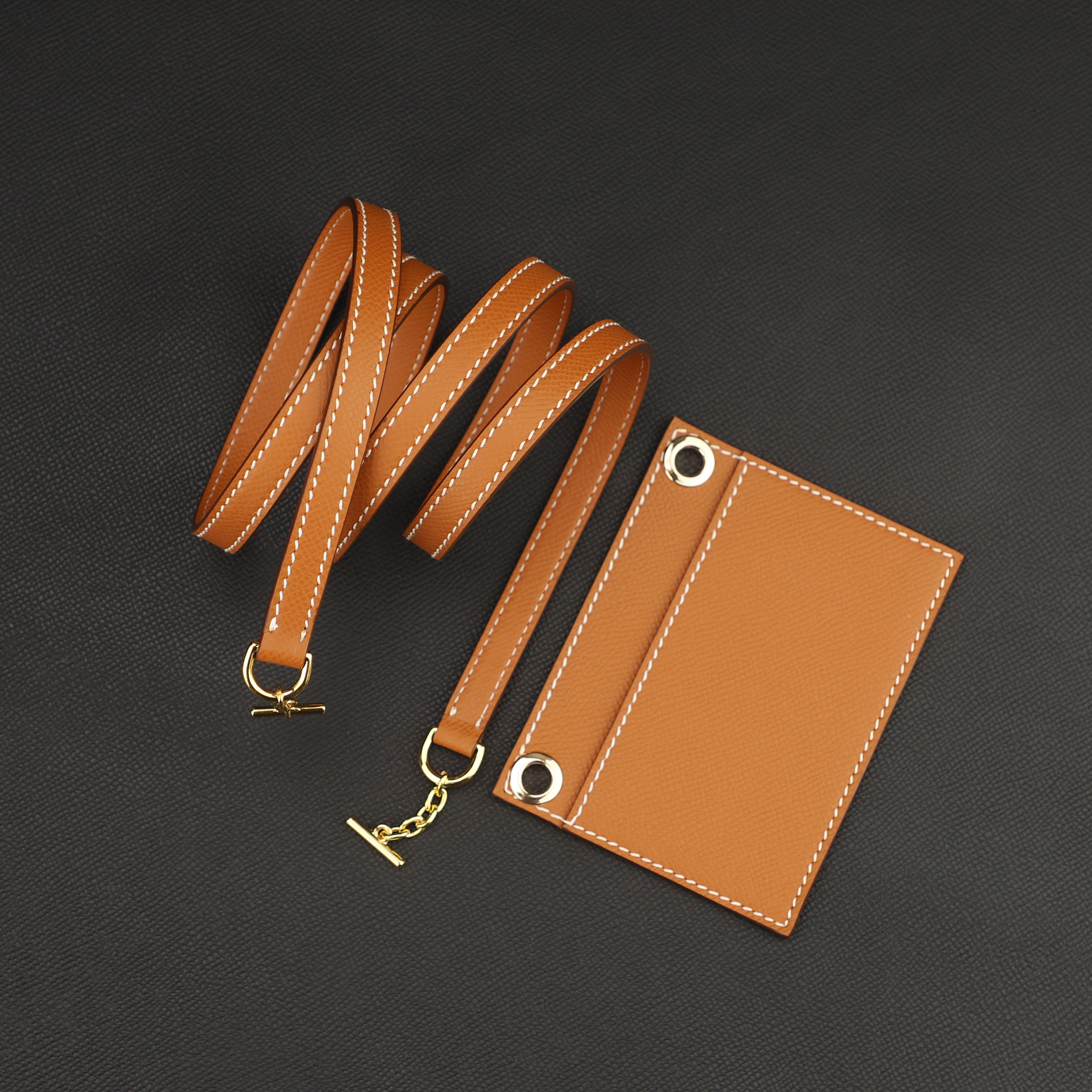 Design Insert Card And Strap For Constance compact Wallet,The Epsom Leather shoulder strap for Constance compact Wallet