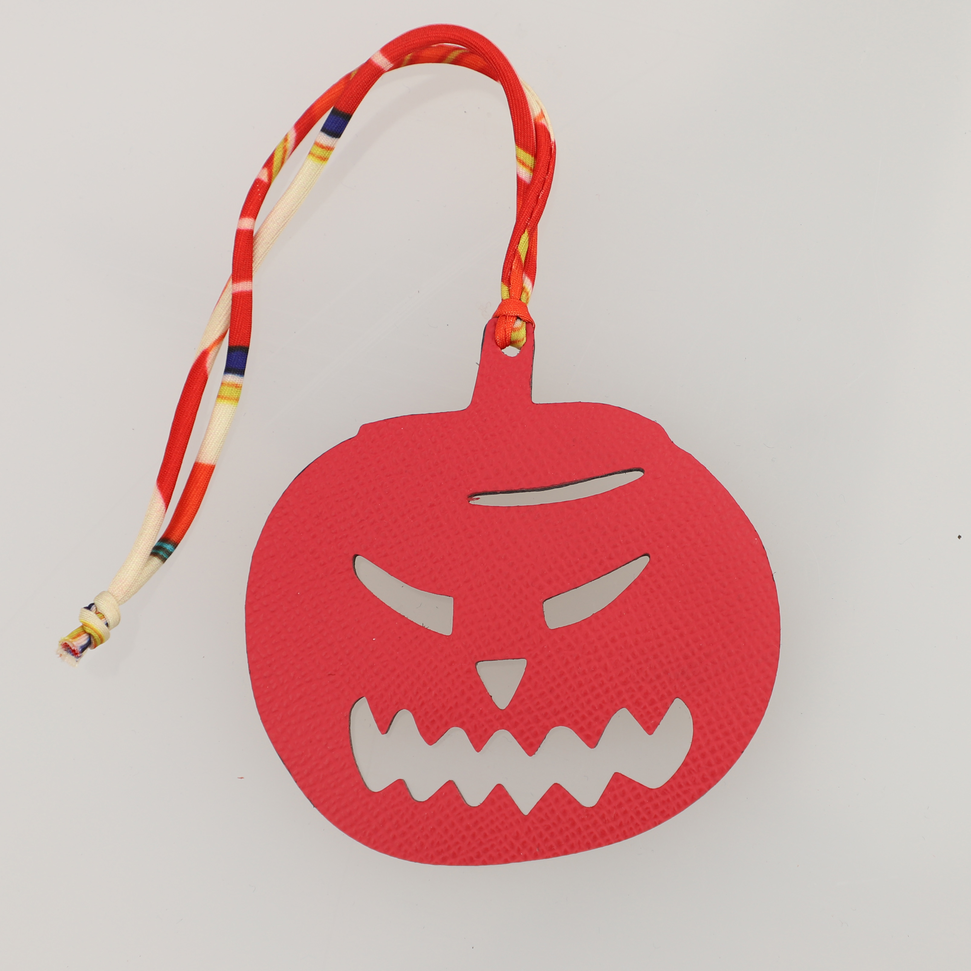 Epsom Leather and togo leather Evil pumpkin Bag Charm Key Holder,bag charm
