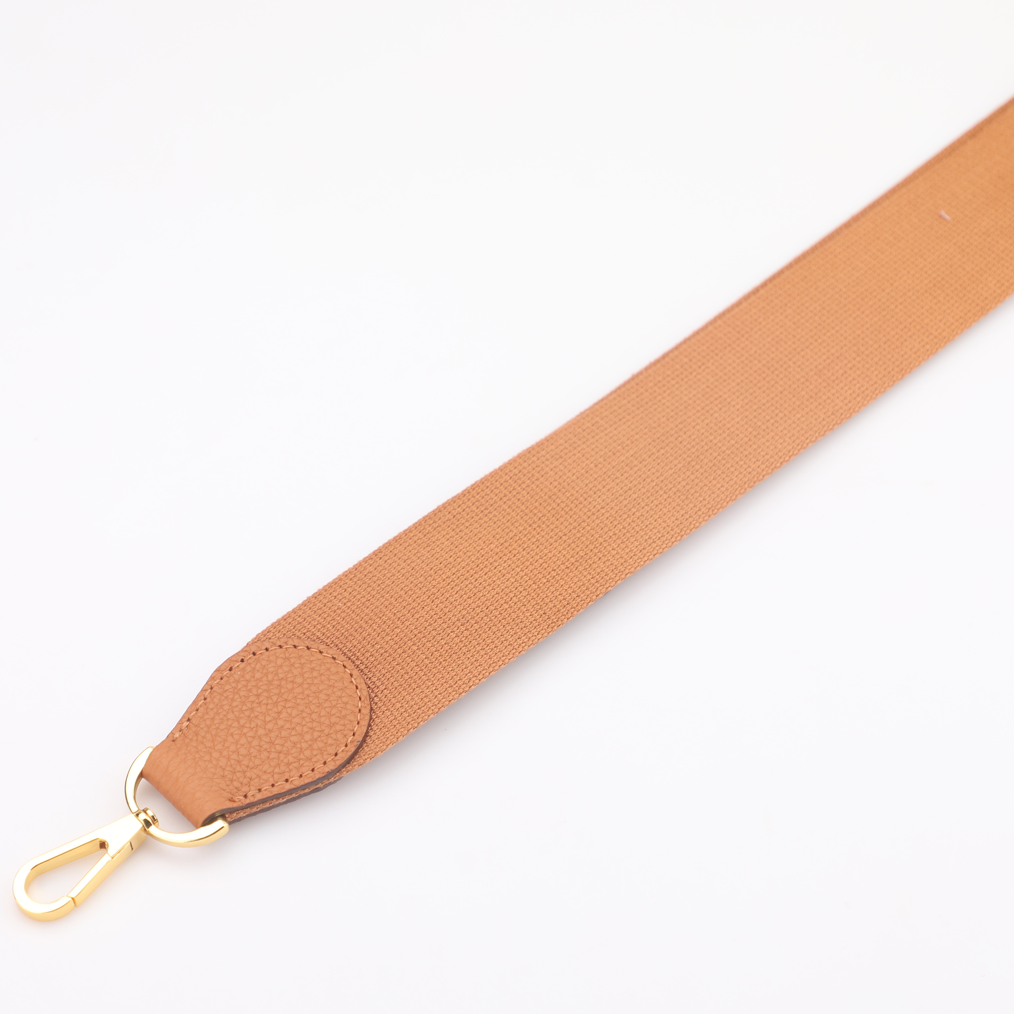 2" Gold Canvas and Togo Leather shoulder bag strap,Crossbody bag strap,Guitar Strap for Kelly bags and Bolide bags