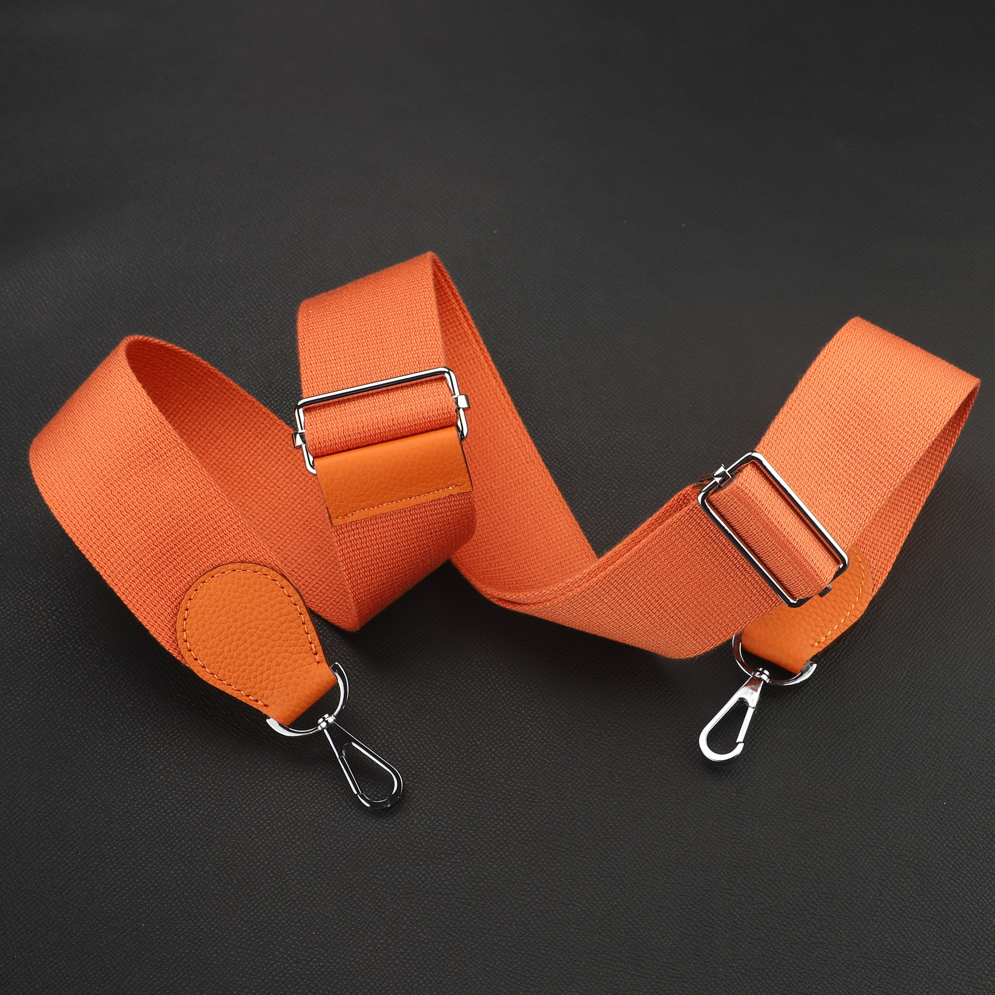 Handmade The 2“ Pure Cotton fabric and leather adjustable shoulder strap for Evelyne bag,Crossbody strap for Evelyne bag