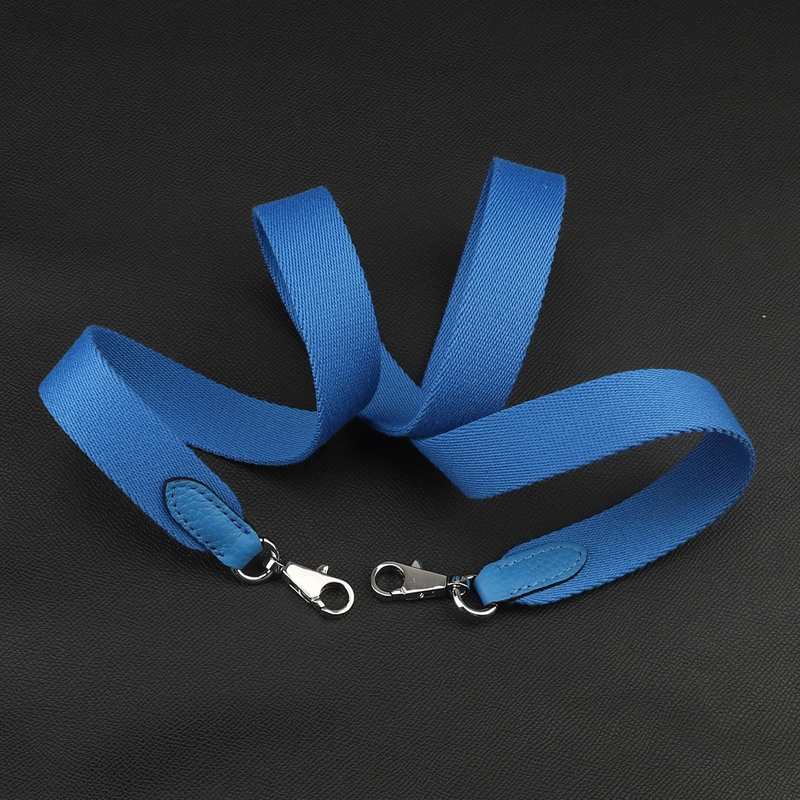 25mm Wide Blue zellige Canvas Crossbody strap for Evelyne TPM bag and other Brand bag,Blue zellige Canvas with togo leather shoulder strap