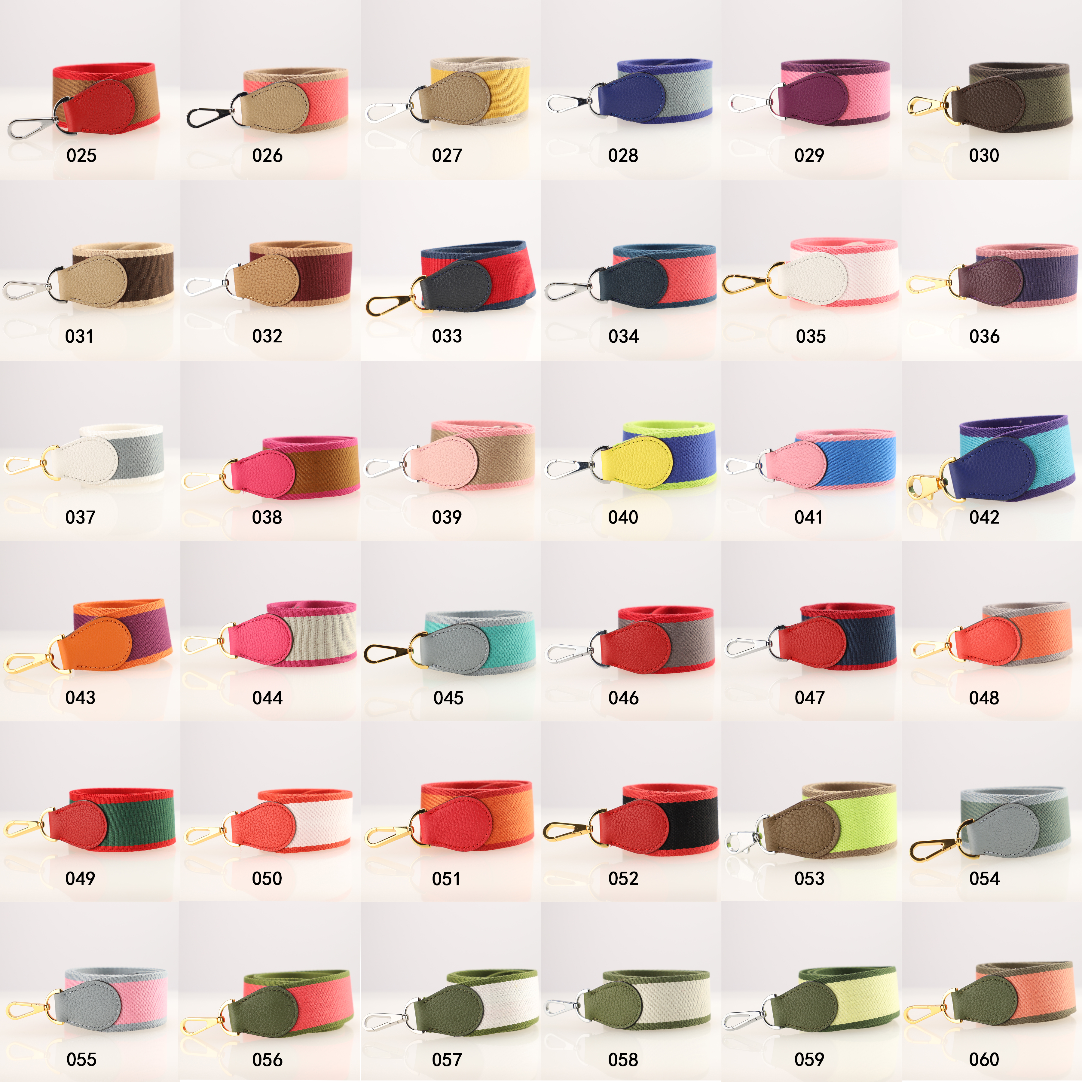 Handamde The 2" wide Bi-colors canvas and togo leather shoulder strap for brand bag,guita strap,crossbody strap