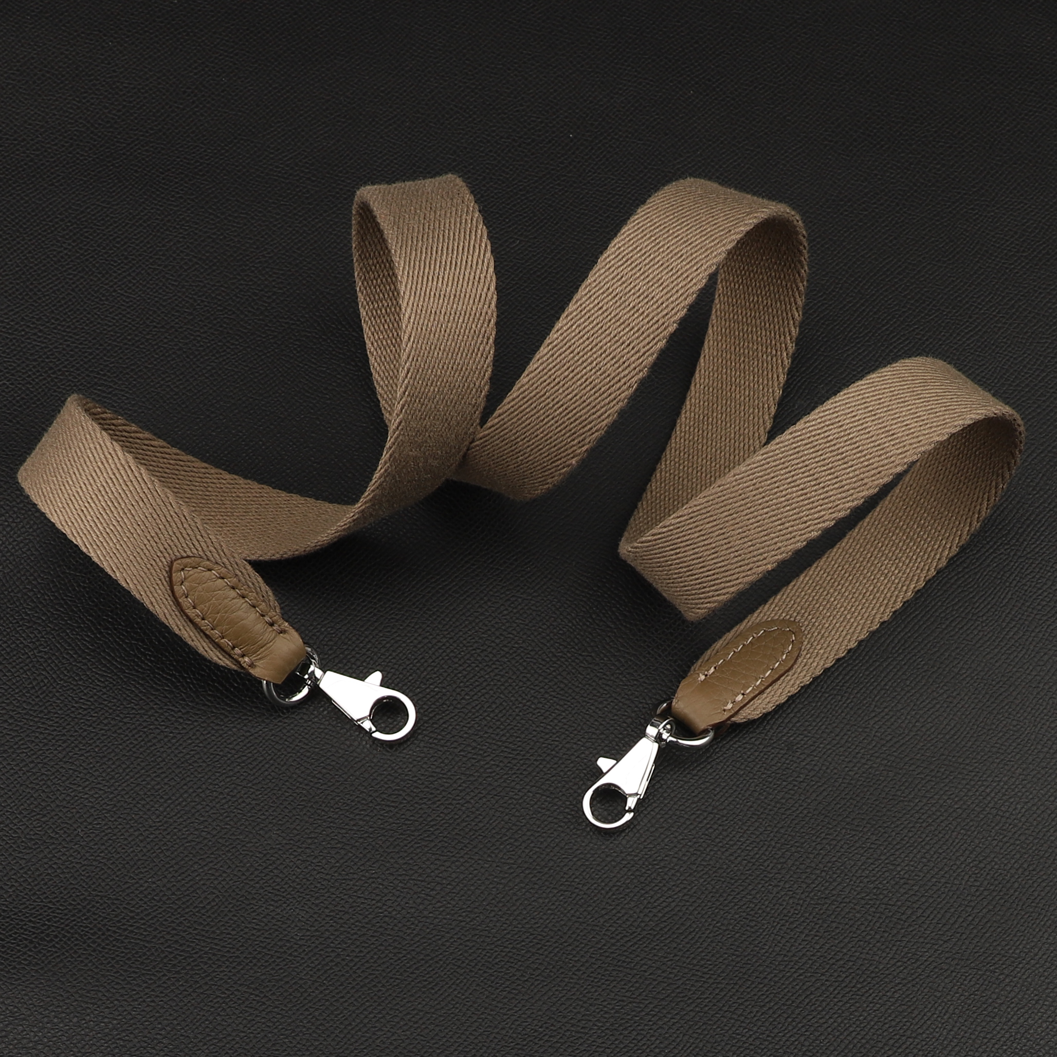 Handmade The 1“ Pure Cotton fabric and leather shoulder strap for Evelyne bag,Crossbody strap for Evelyne bag