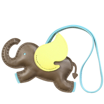 Handmade The Epsom Leather Flying Elephant Bag Charm