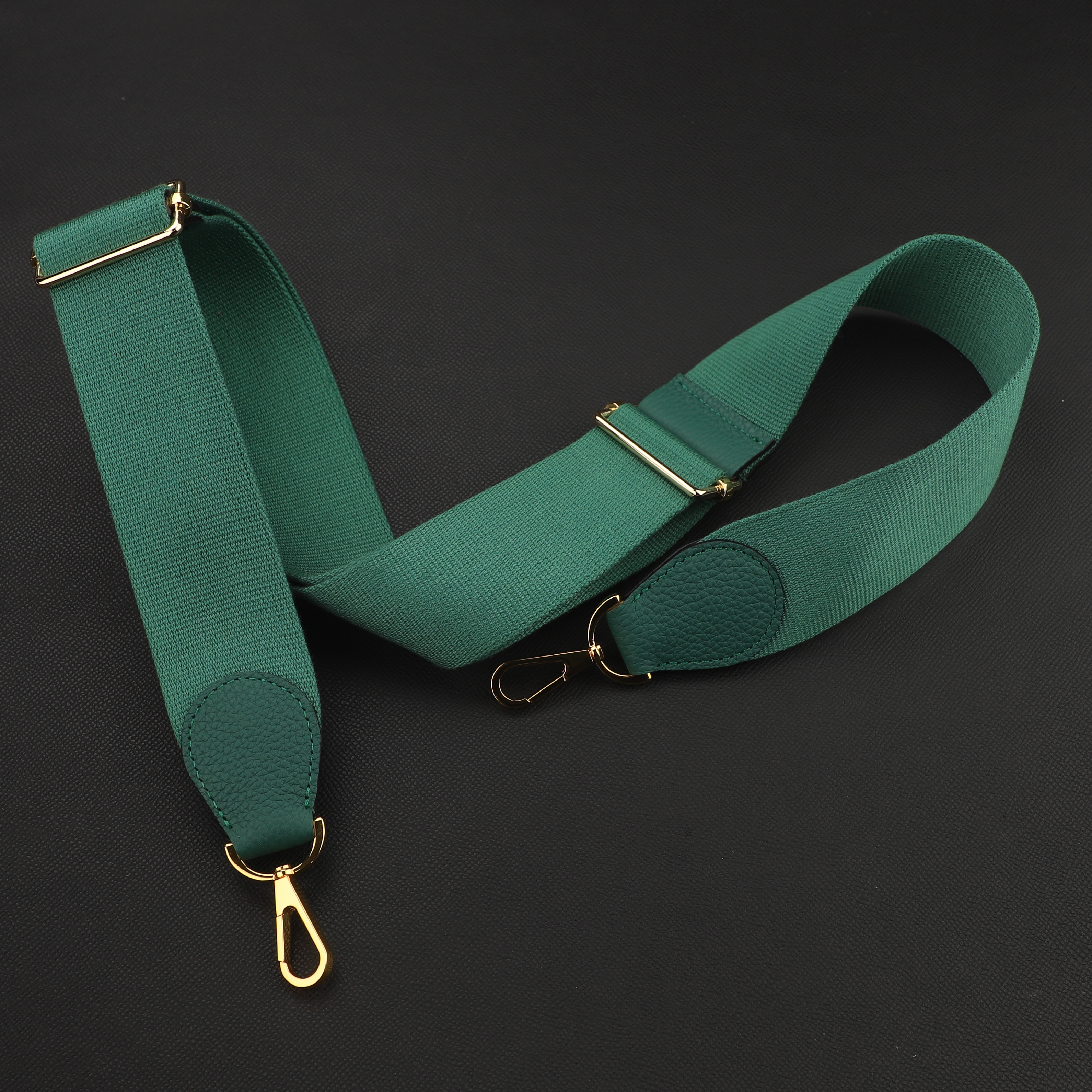 Handmade The 2“ Pure Cotton fabric and leather adjustable shoulder strap for Evelyne bag,Crossbody strap for Evelyne bag