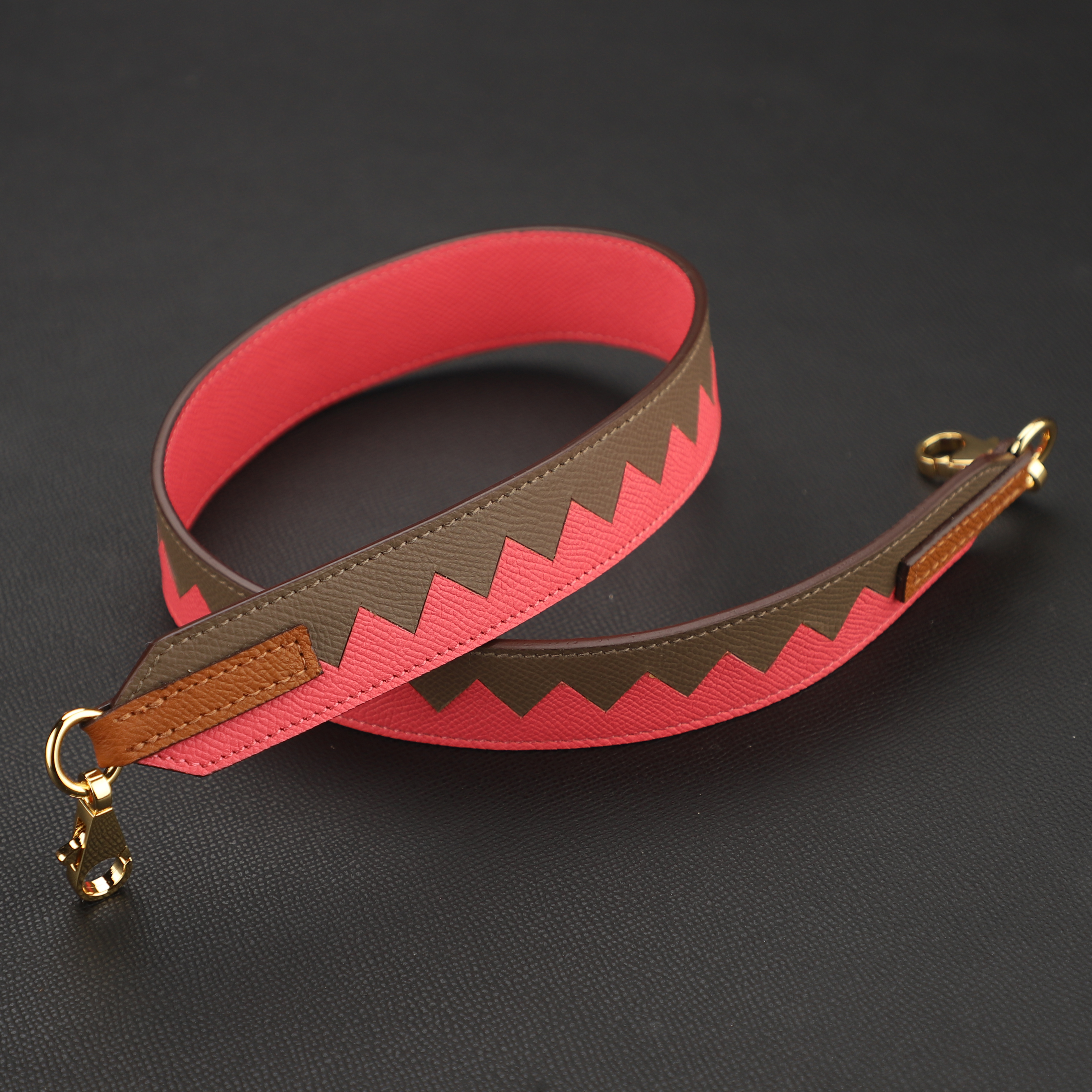 Custom The Epsom Leather 30mm Tressage Au Galop Shoulder Strap For kelly bag strap,bolide bag strap , epsom leather kelly bag strap