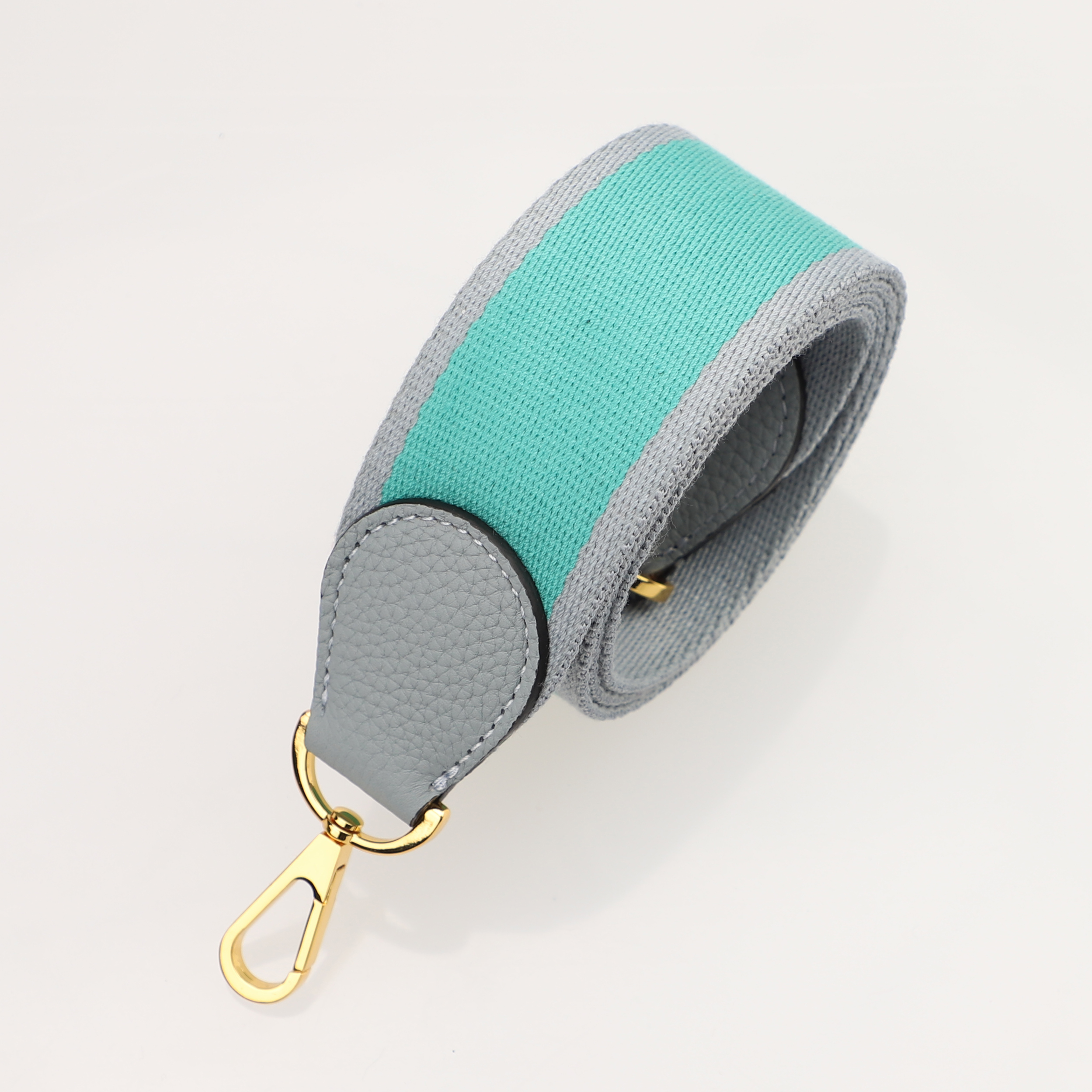 Handamde The 2" wide Bi-colors canvas and togo leather shoulder strap for brand bag,guita strap,crossbody strap