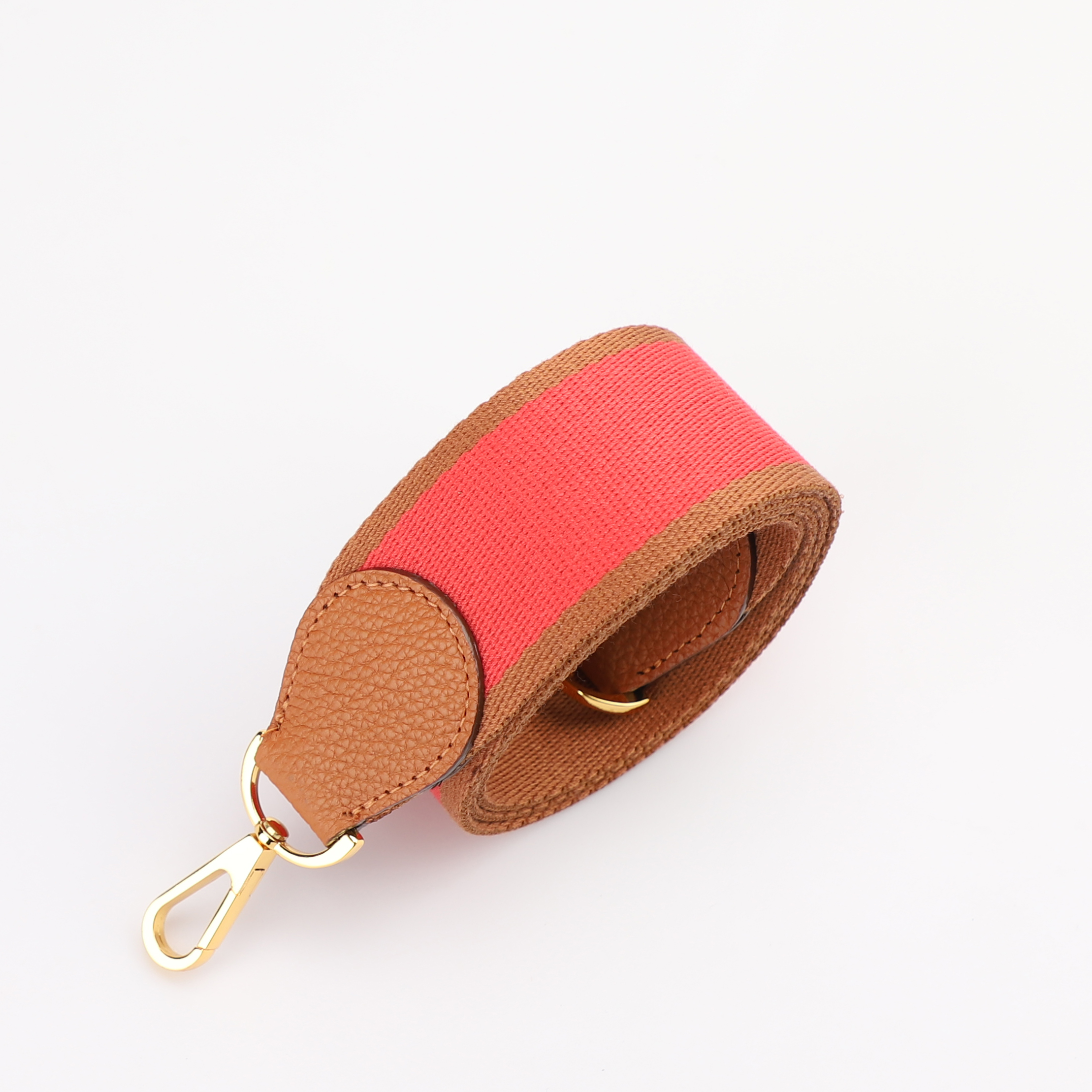 Handamde The 2" wide Gold/Capucine canvas and togo leather shoulder strap for brand bag,guita strap,crossbody strap